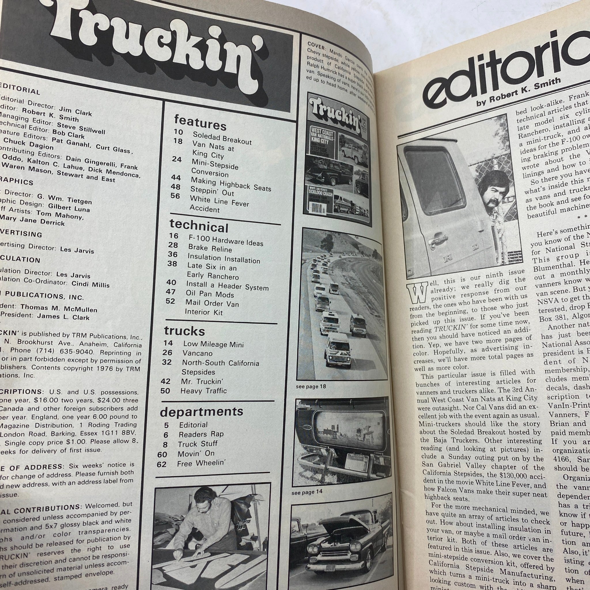 VTG Truckin' Magazine February 1976 West Coast Nationals King City No Label