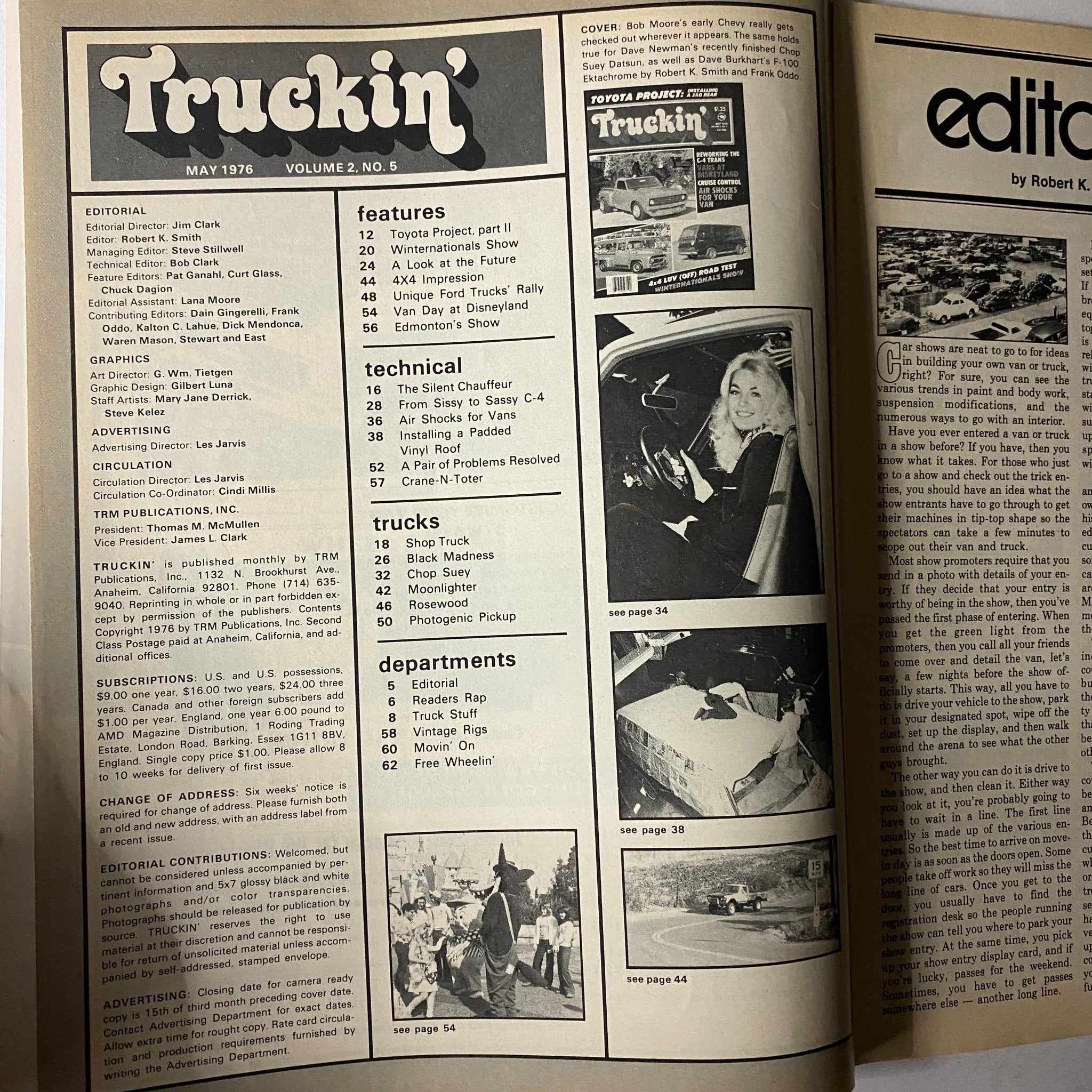 VTG Truckin' Magazine May 1976 Dave Newman's Chop Suey Datsun No Label