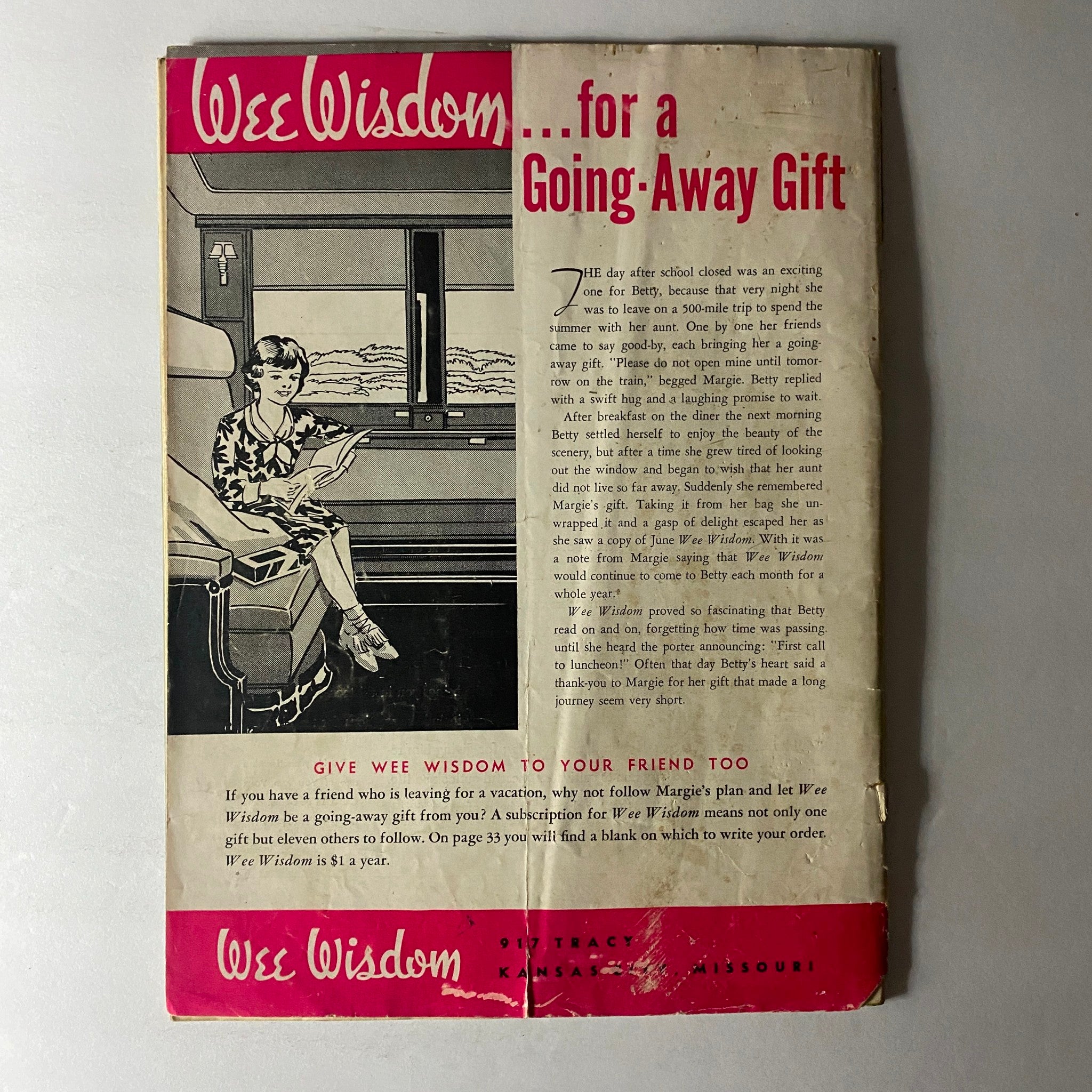 VTG Wee Wisdom Maazine March 1939 Finders Keepers GD Interior No Label