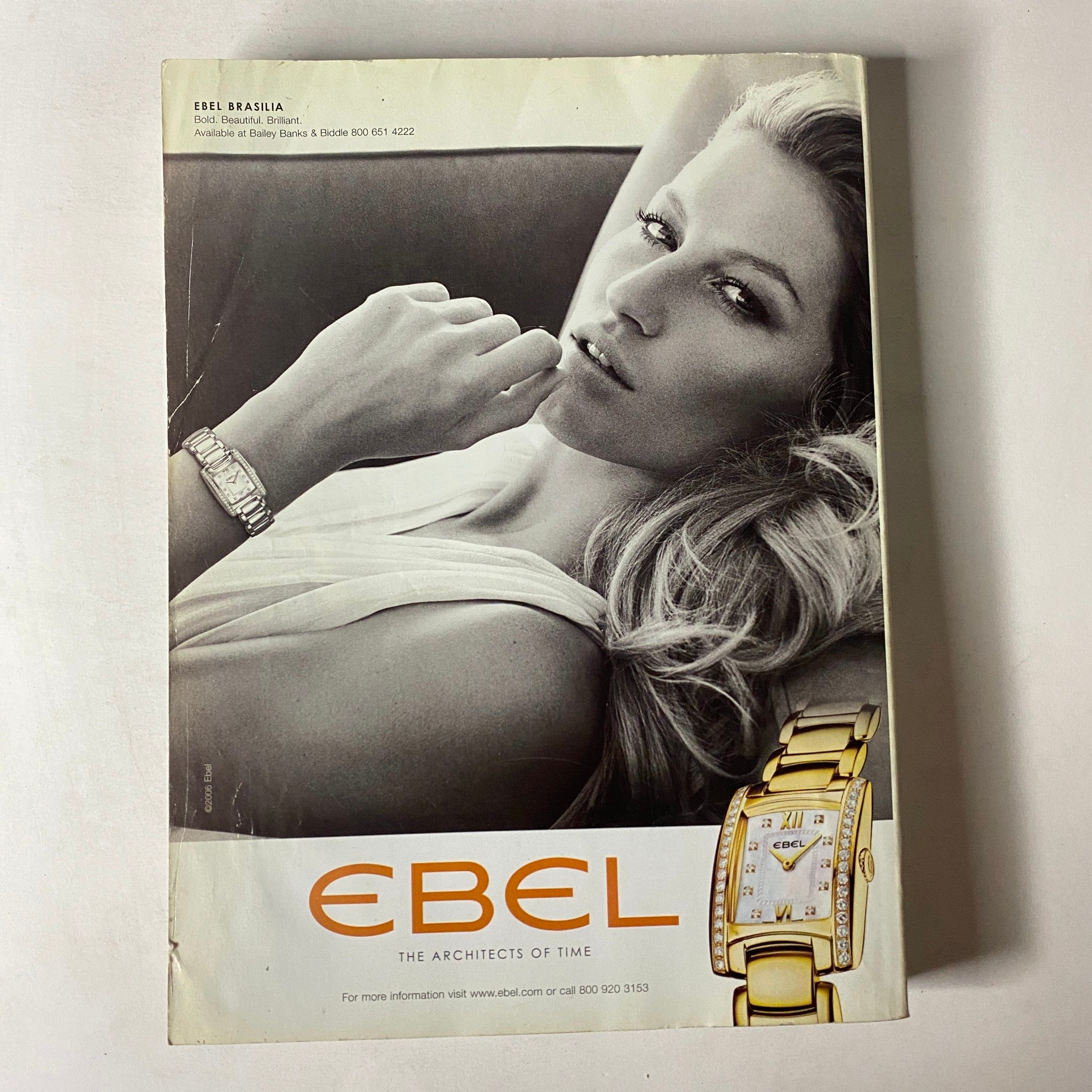 Back cover of Vogue Magazine September 2006 featuring a luxurious advertisement for Ebel watches, highlighting high-end fashion and accessories featured in the magazine.