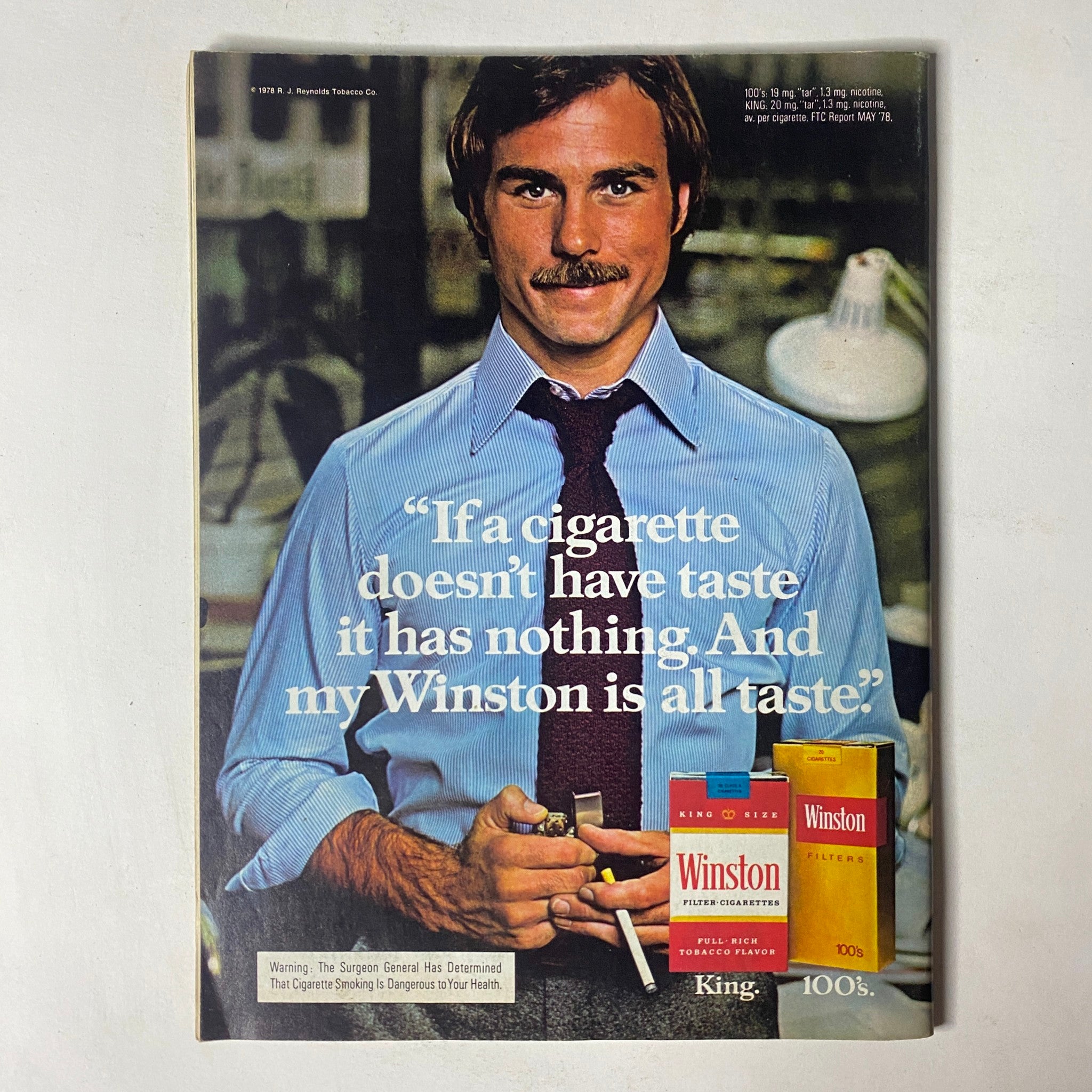 Car Craft Magazine October 1978 Fast & Freaky Street Machines featuring a vintage advertisement for Winston cigarettes, highlighting the advertisement's retro style and aesthetics.