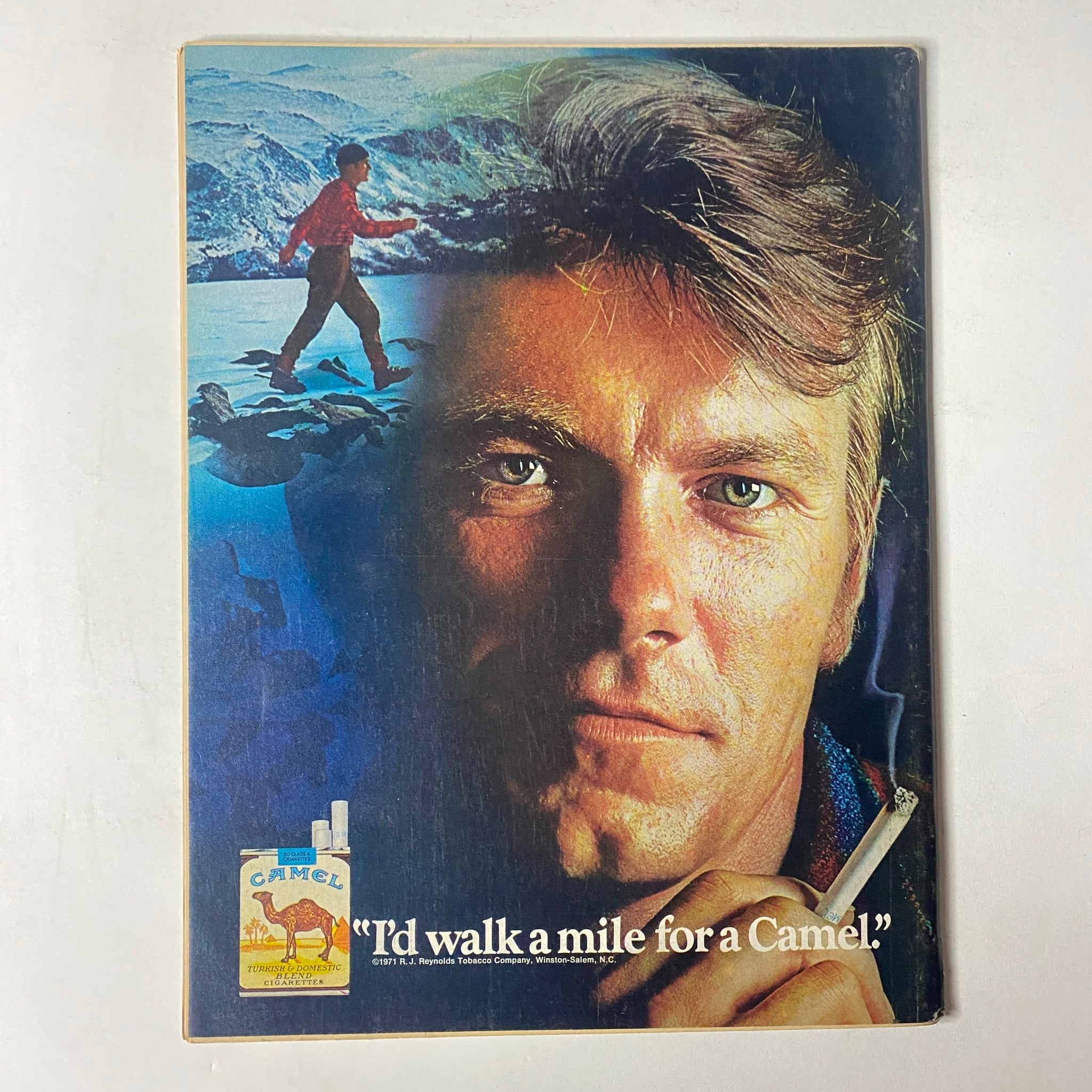 Back cover of Car Craft Magazine March 1971 featuring a nostalgic Camel cigarette advertisement, emphasizing vintage marketing from the automotive and lifestyle intersection.