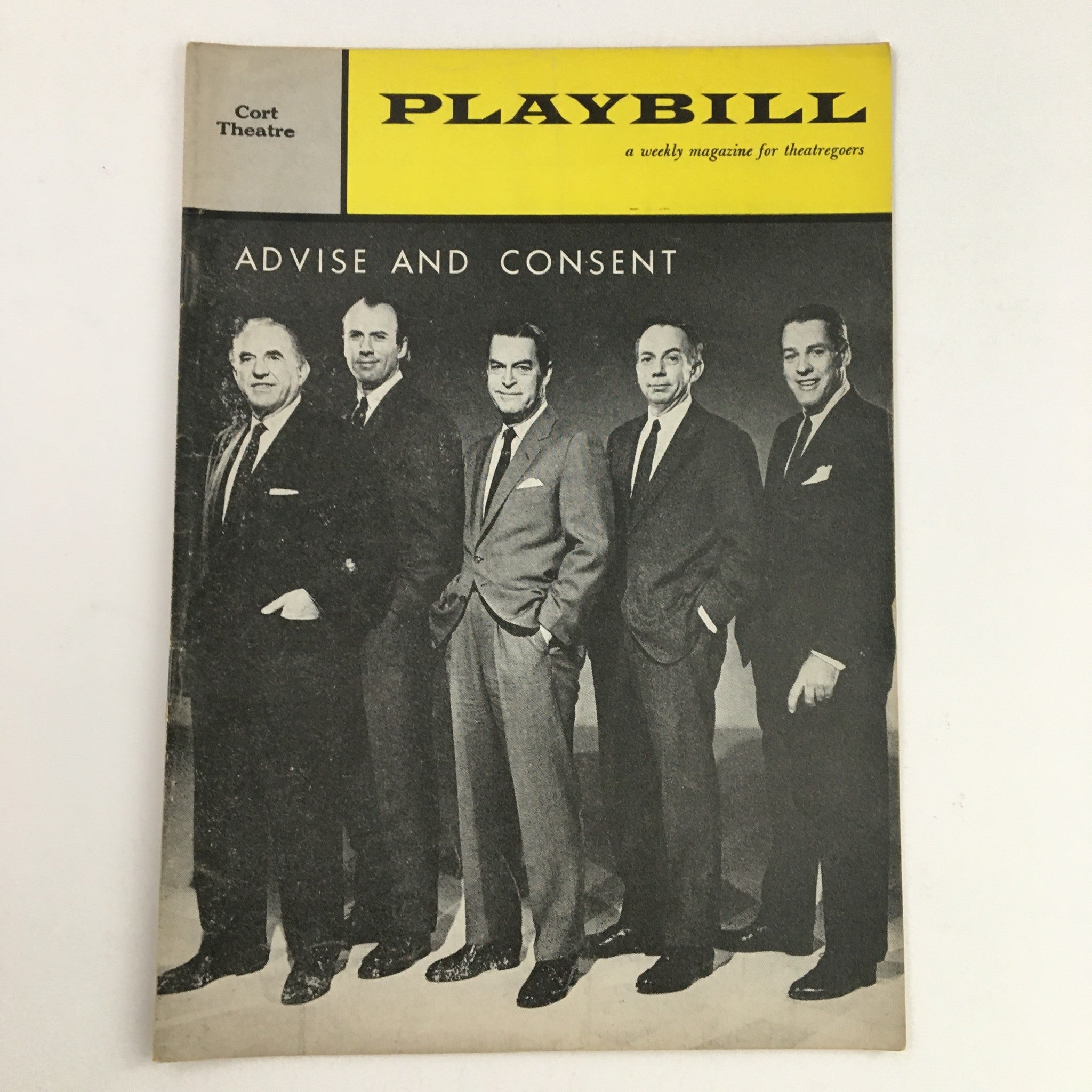 1961 Playbill Cort Theatre Present Advise and Consent by Franklin Schaffner