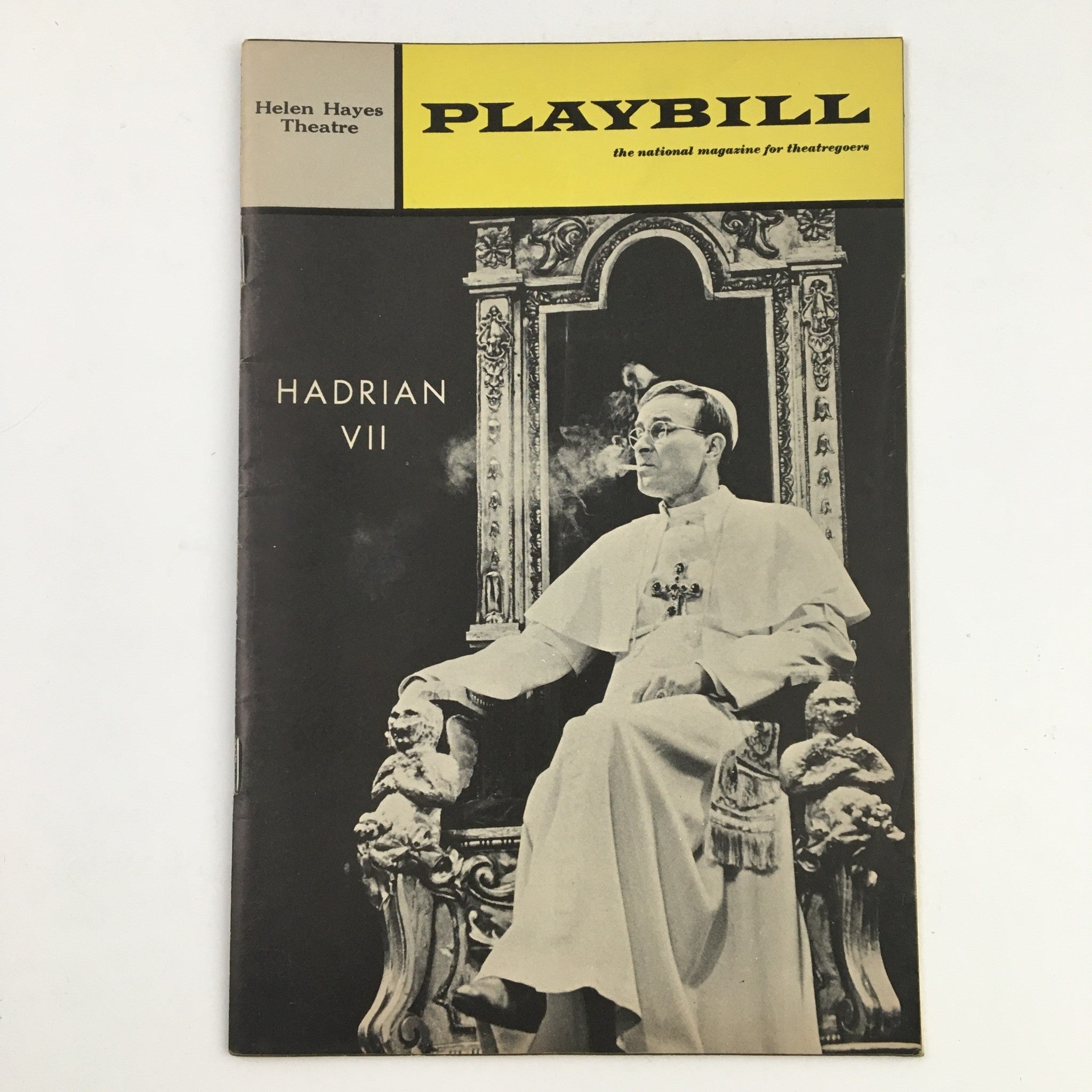 1969 Playbill Helen Hayes Theatre Present Alec McCowen in Hadrian VII