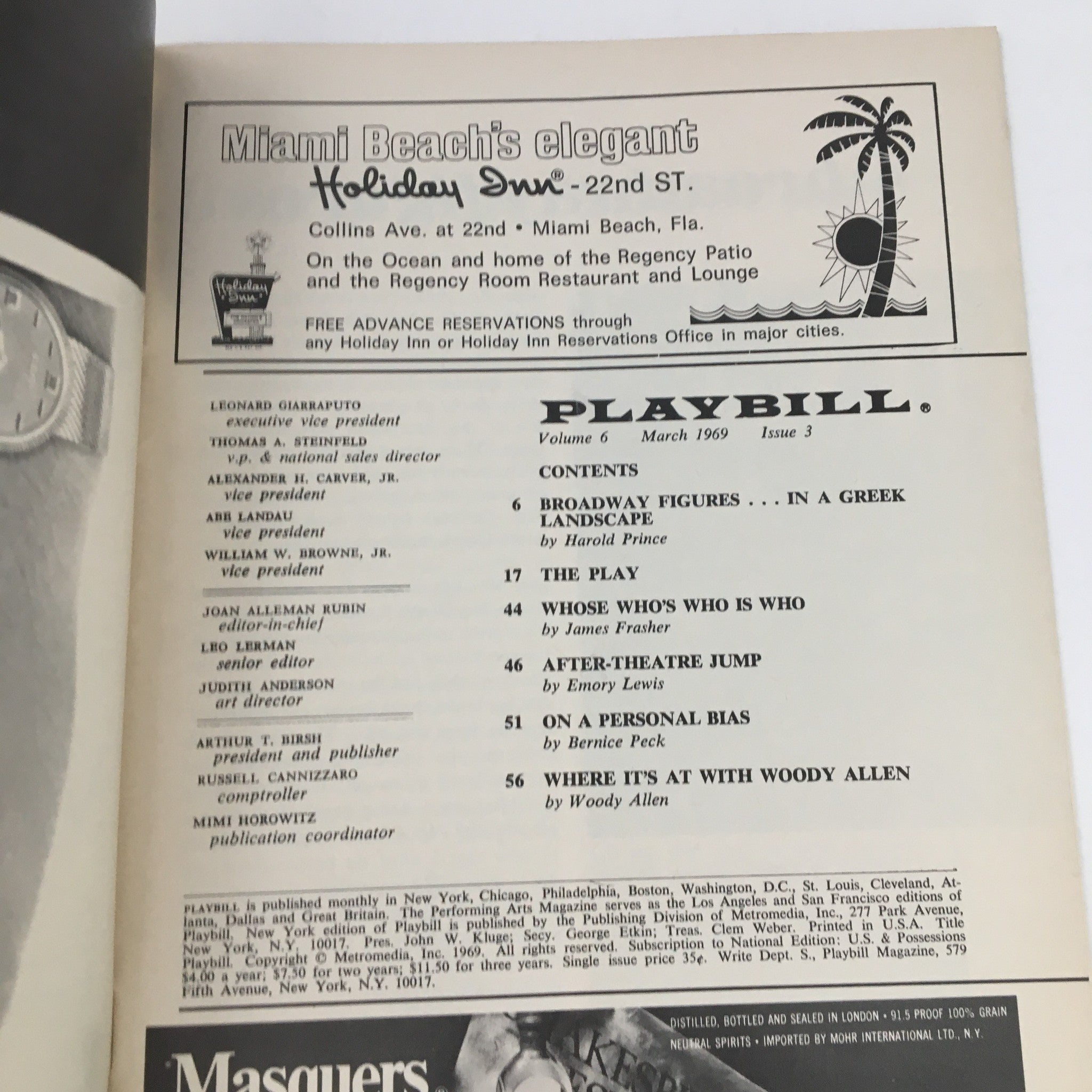 1969 Playbill Helen Hayes Theatre Present Alec McCowen in Hadrian VII