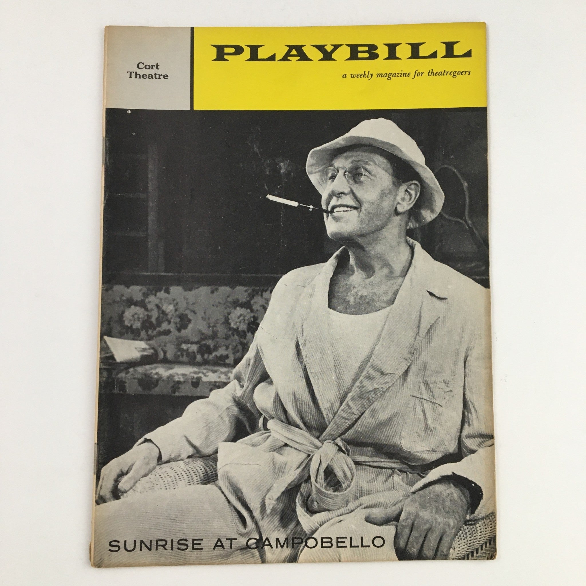 1958 Playbill Cort Theatre Present Ralph Bellamy in Sunrise at Campobello