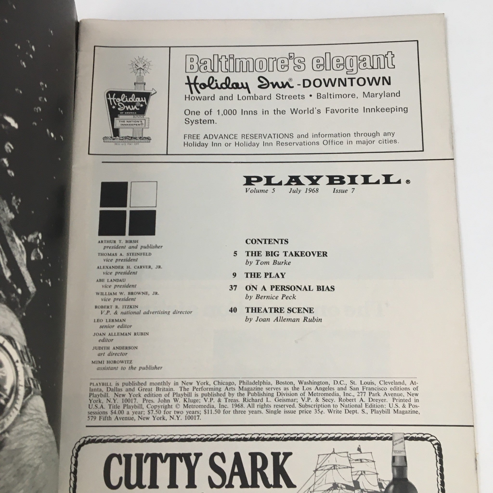 1968 Playbill The Plymouth Theatre Present George C. Scott in Plaza Suite