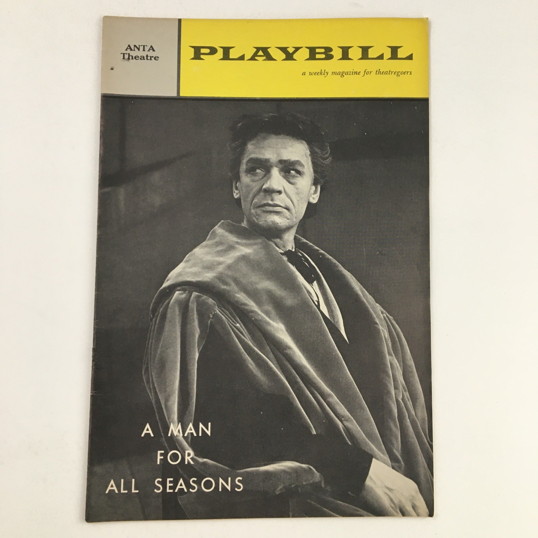 1962 Playbill Anta Theater Present Paul Scofield in A Man For All Seasons