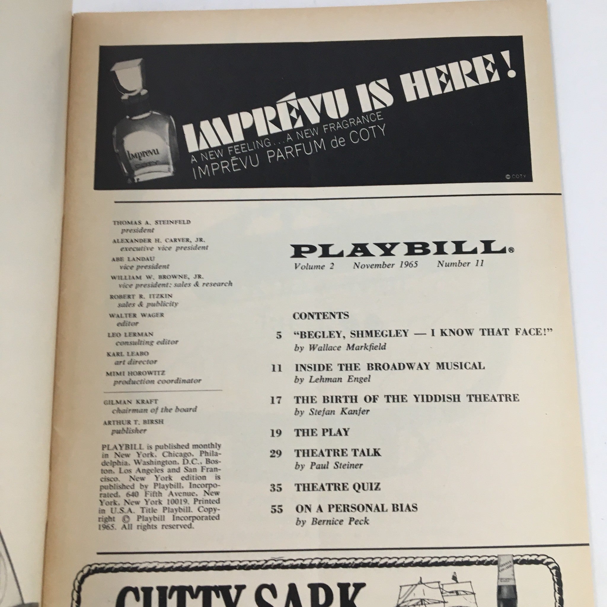 1965 Playbill Bill Rose Theatre Present The Right Honourable Gentleman