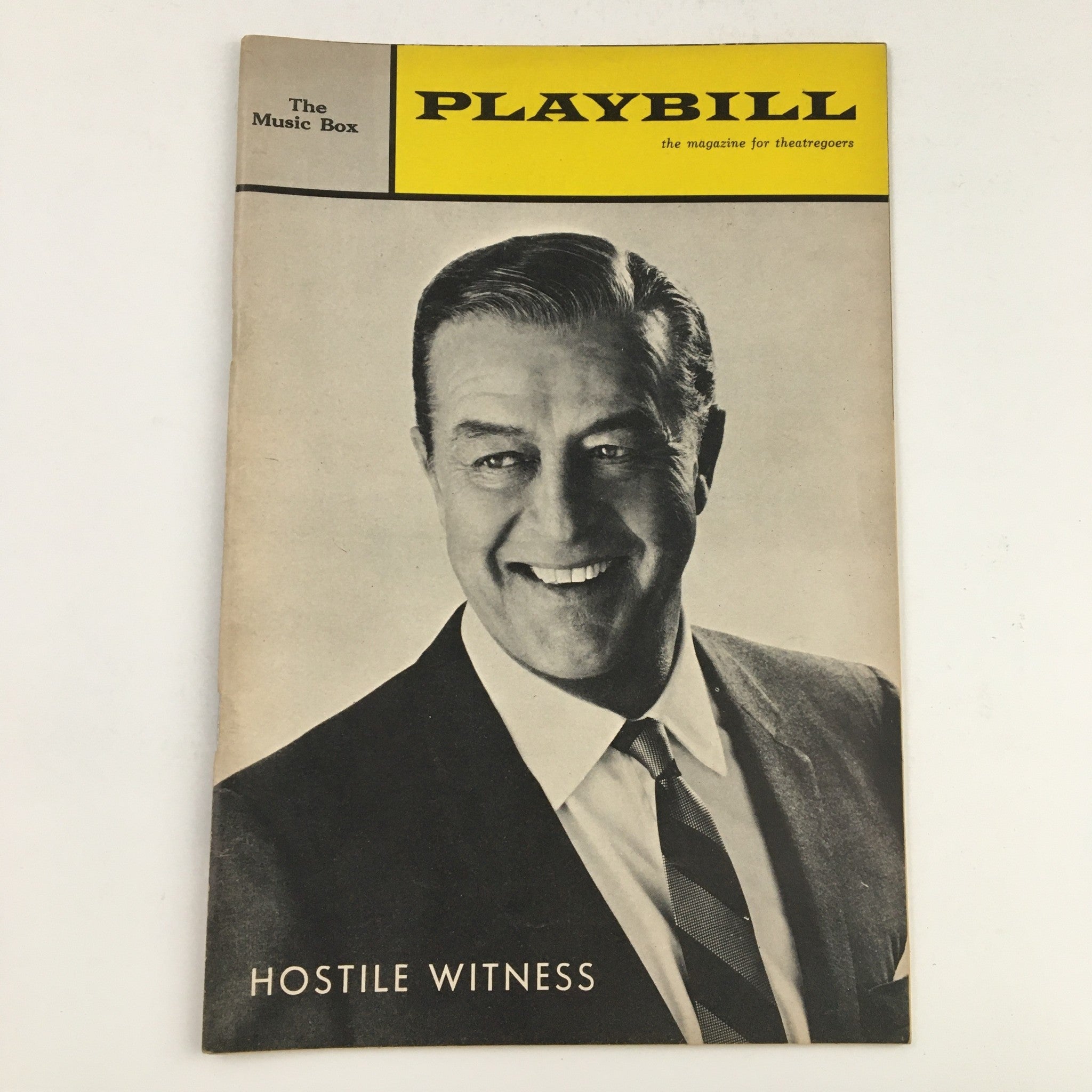 1966 Playbill The Music Box Theatre Present Ray Milland in Hostile Witness