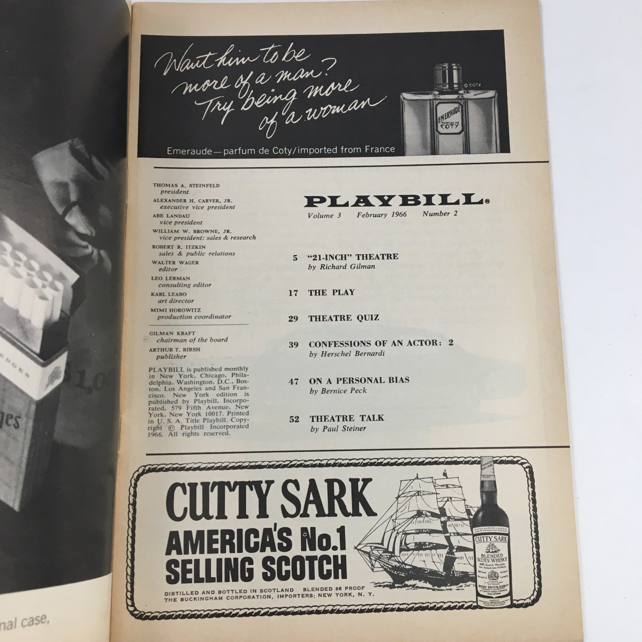 1966 Playbill The Music Box Theatre Present Ray Milland in Hostile Witness