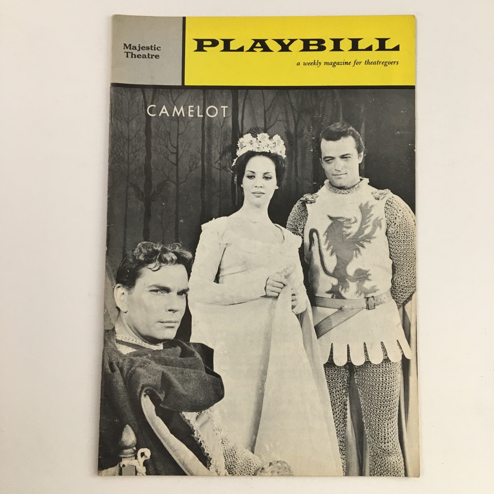 1962 Playbill Majestic Theatre Present William Squire & Janet Pavek in Camelot