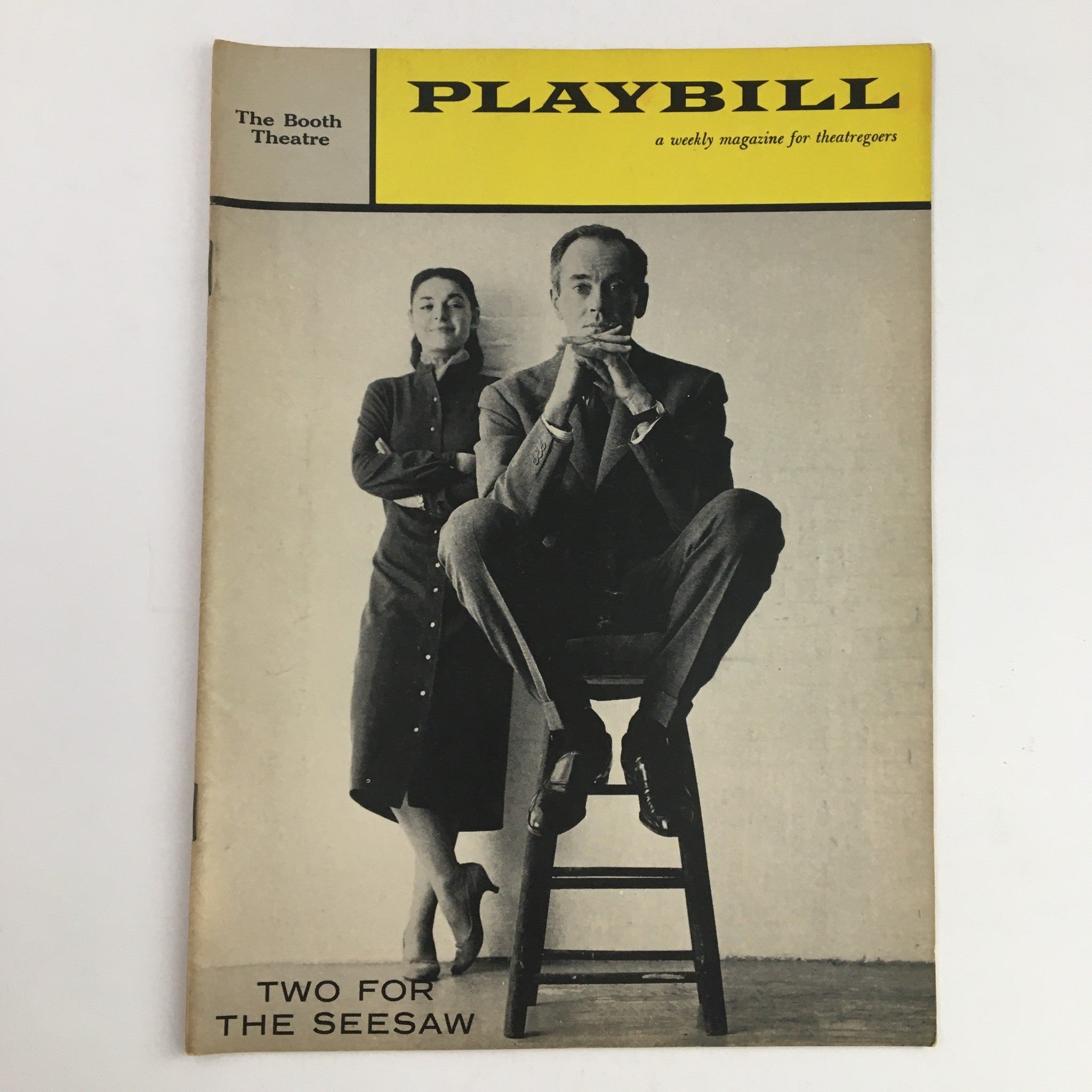 1958 Playbill The Booth Theatre Presents Henry Fonda in Two For The Seesaw