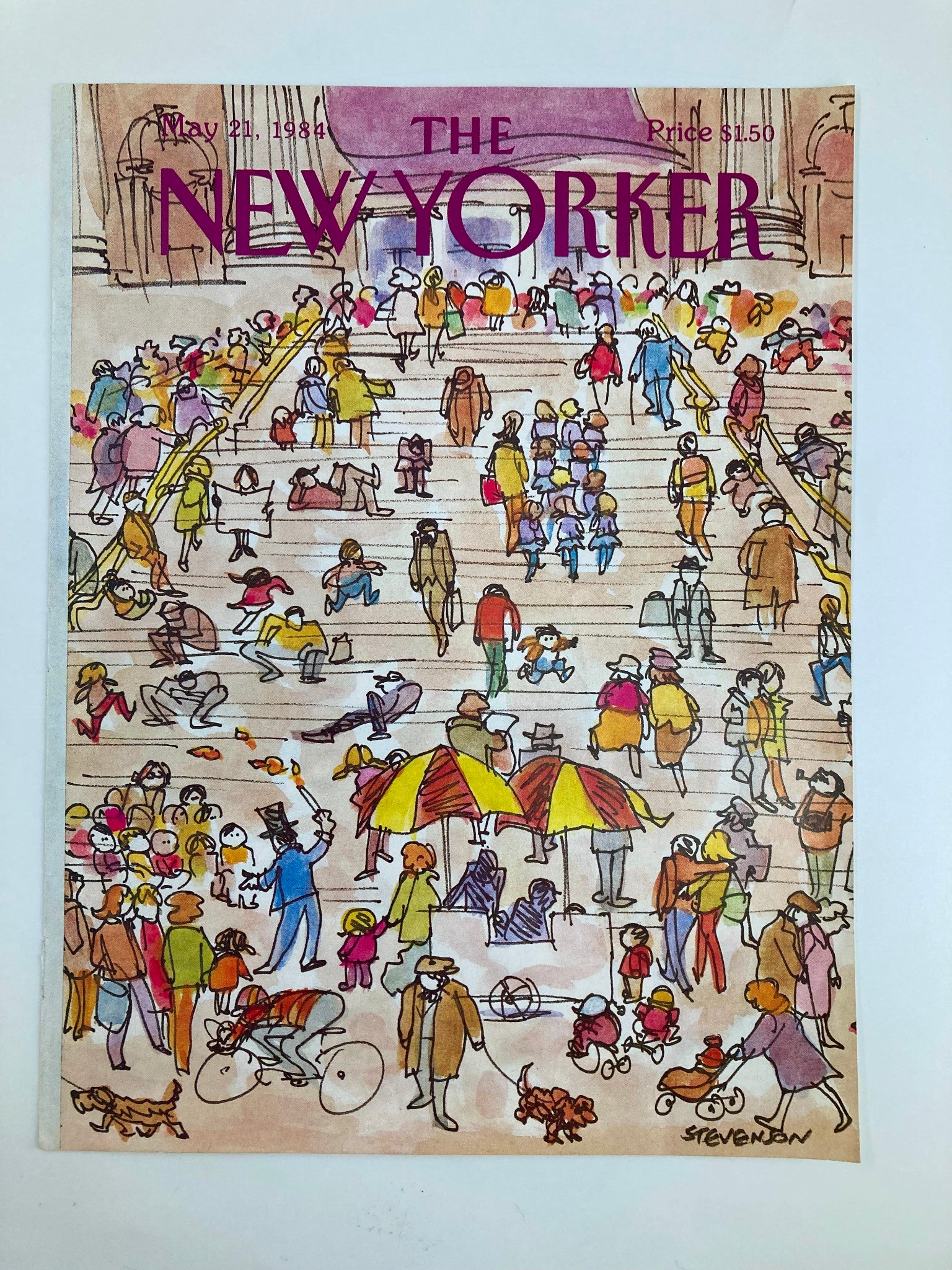 COVER ONLY The New Yorker May 21 1984 The Crowd by James Stevenso No Label