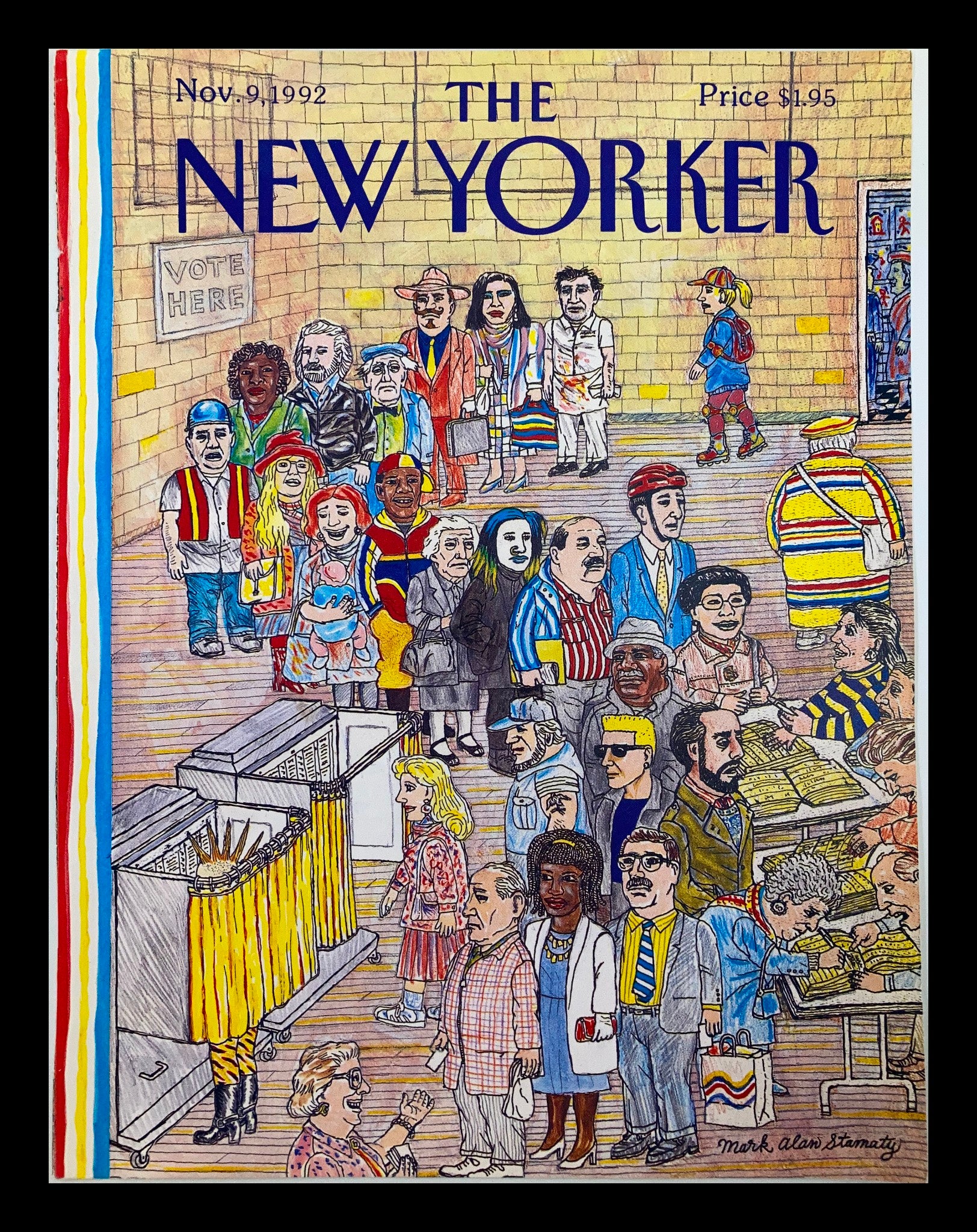 COVER ONLY The New Yorker November 9 1992 Elections by Mark Allan Stamaty