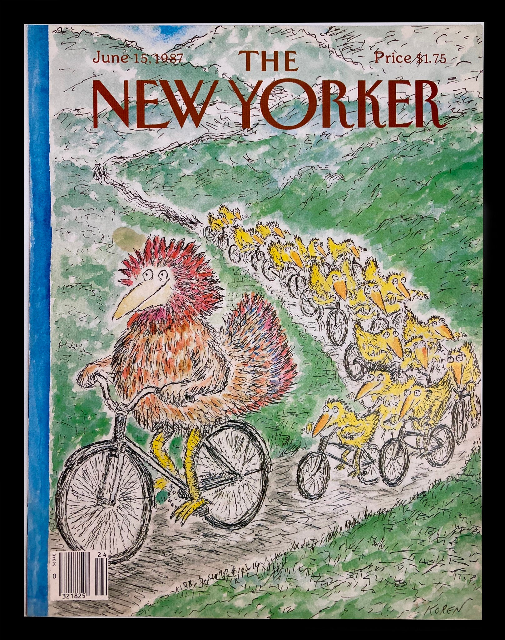 COVER ONLY The New Yorker June 15 1987 Follow the Leader by Edward Koren