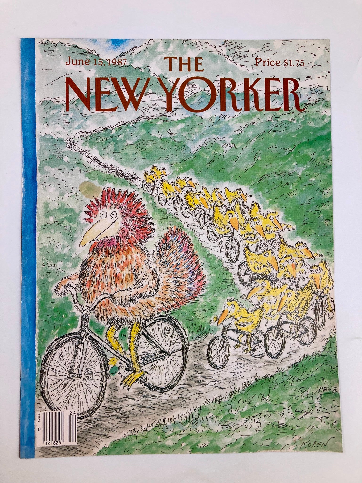 COVER ONLY The New Yorker June 15 1987 Follow the Leader by Edward Koren