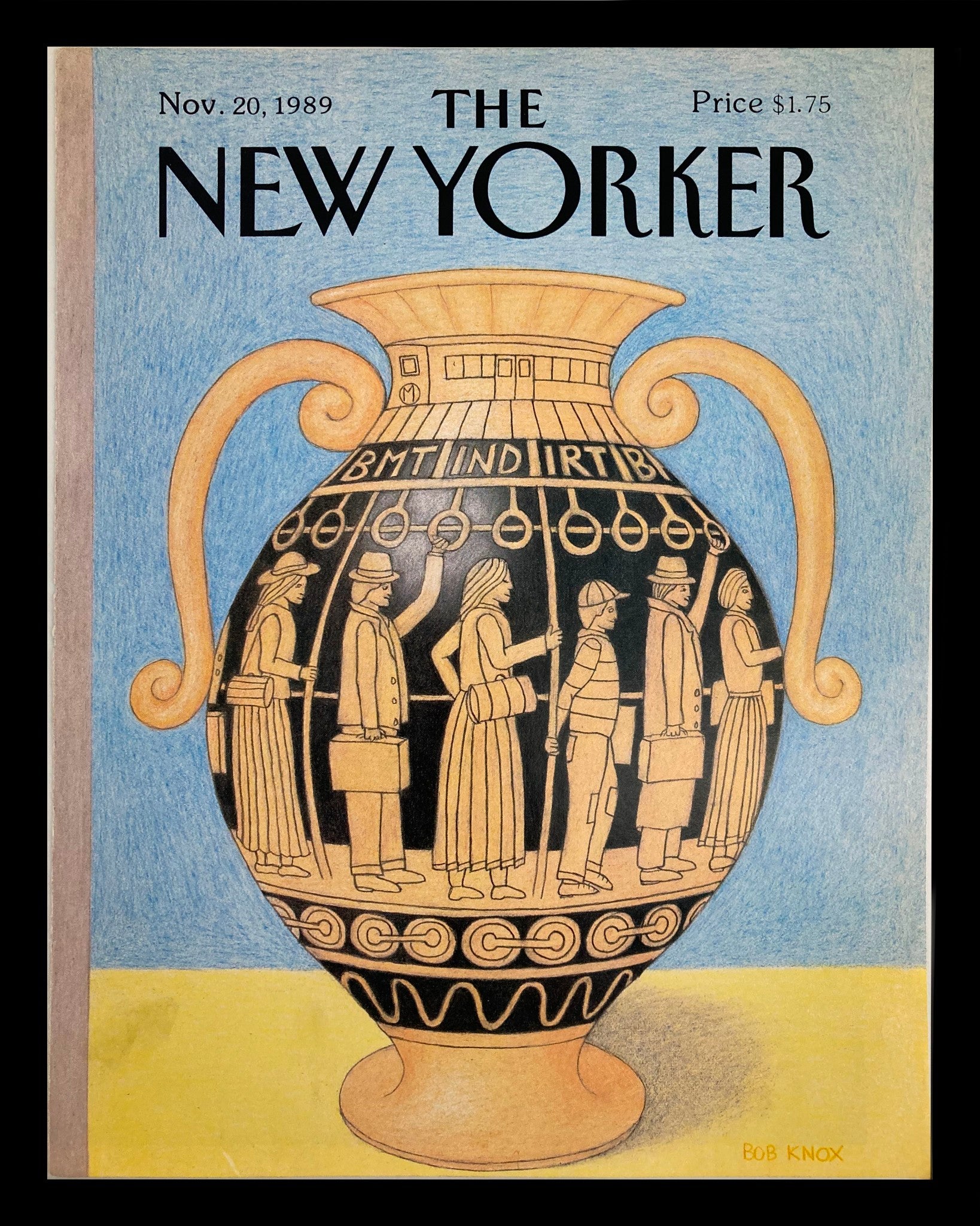 COVER ONLY The New Yorker November 20 1989 Egyptian Canopic Jar by Bob Knox