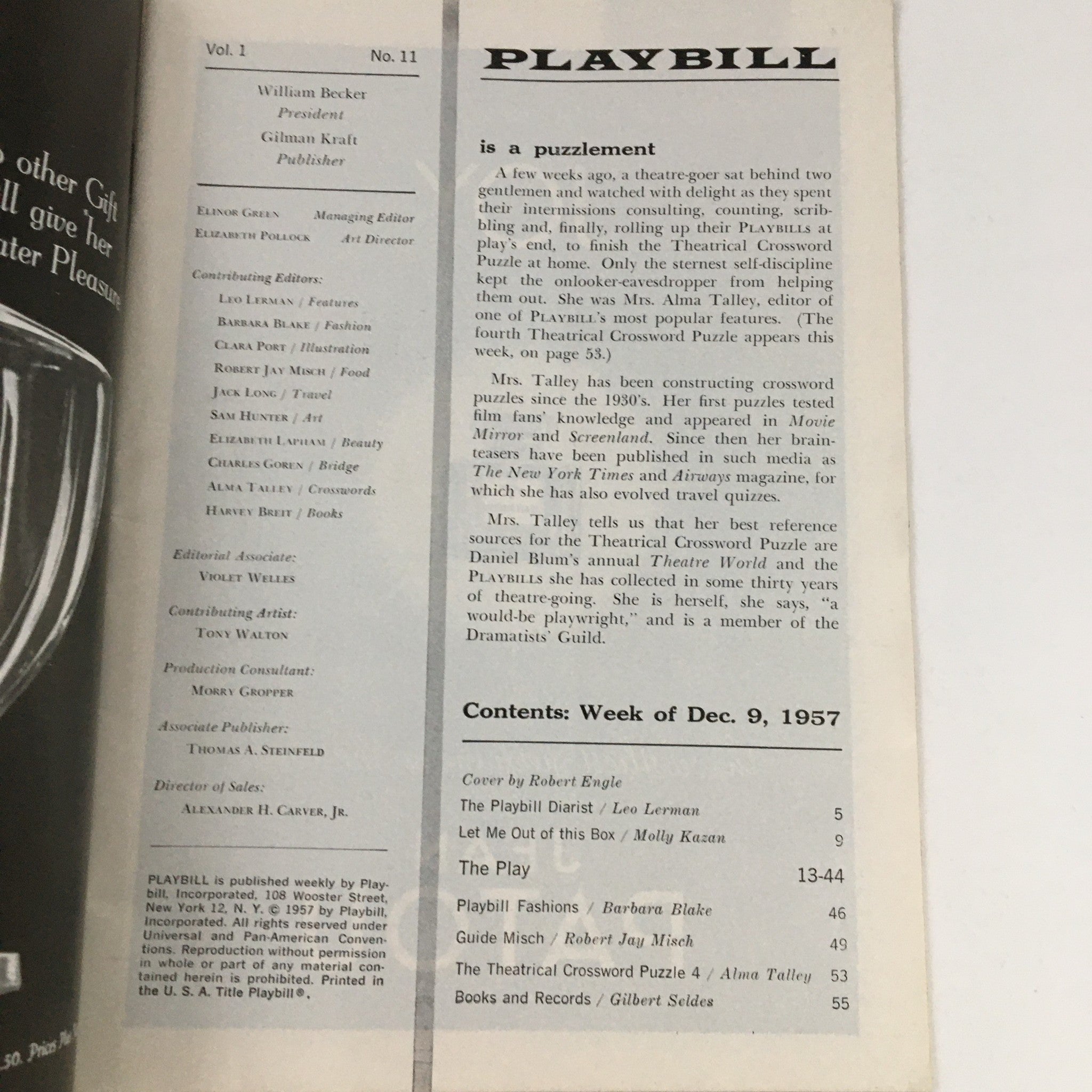 1957 Playbill Ambassador Theatre Present Michael Myerberg in Compulsion