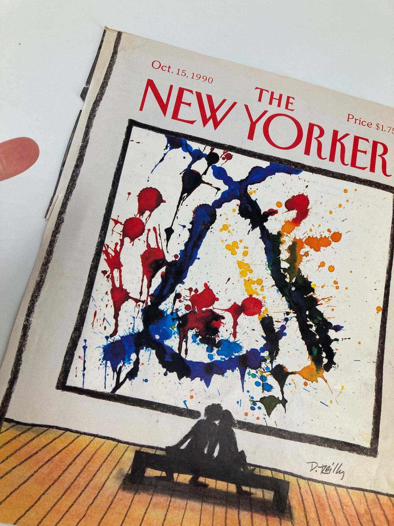 COVER ONLY The New Yorker October 15 1990 A Canvass Paint by Donald Reilly