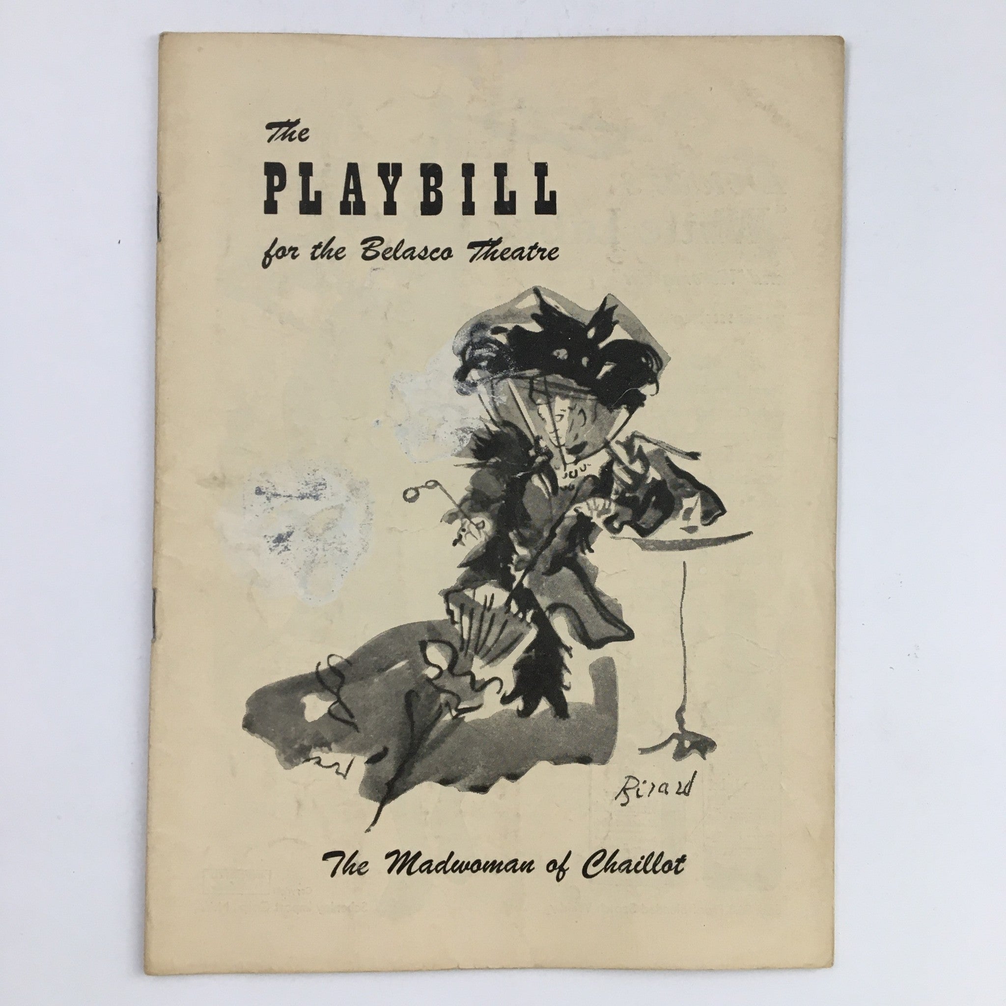 1949 Playbill Belasco Theatre Presents Martha Hunt in The Madwoman of Chaillot