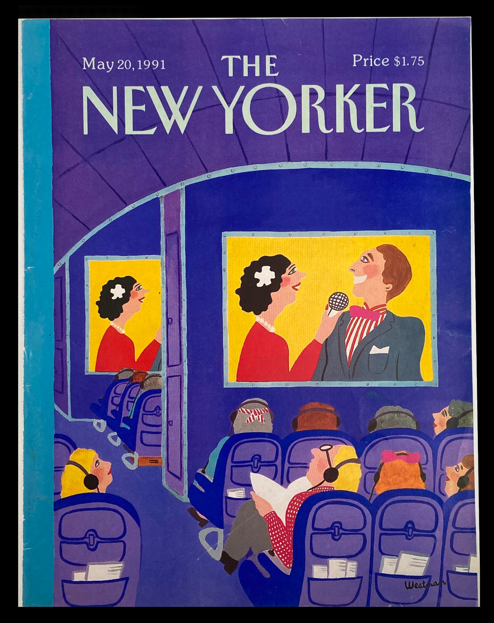 COVER ONLY The New Yorker May 20 1991 Plane Cinemea by Barbara Westman No Label