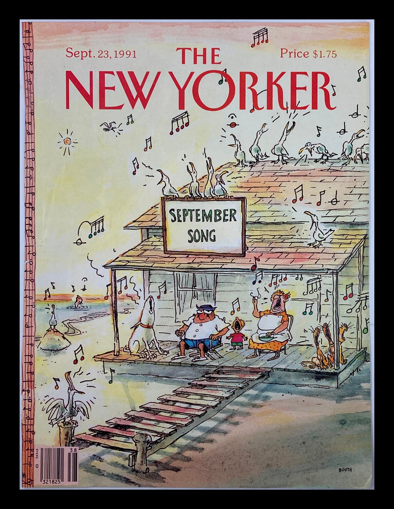 COVER ONLY The New Yorker September 23 1991 September Song by Charles Booth