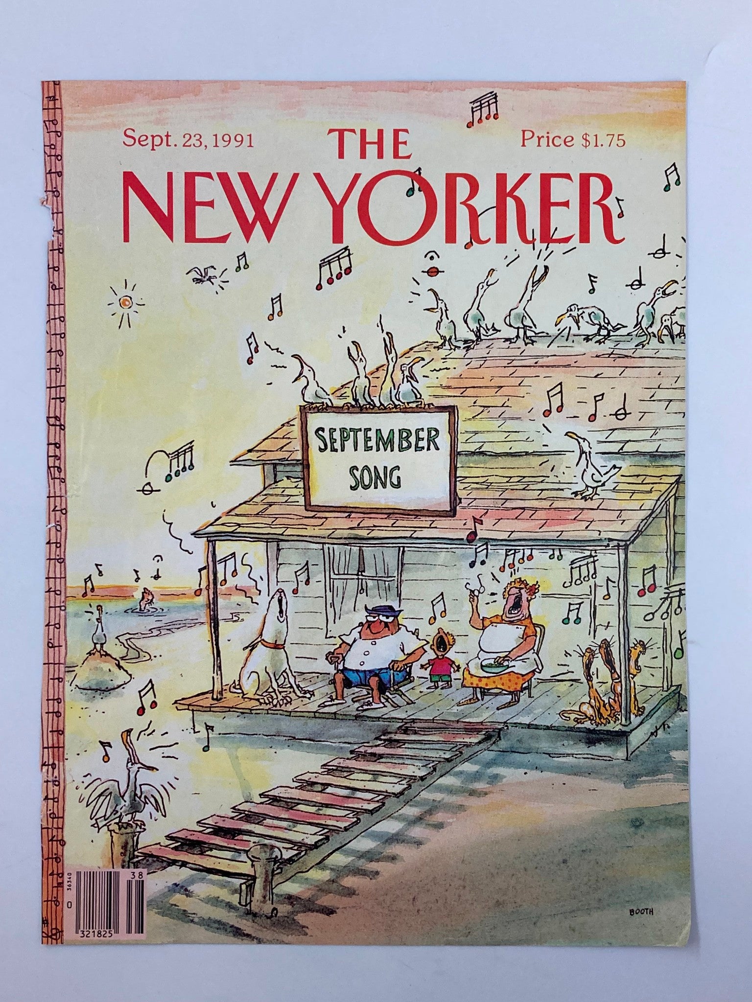 COVER ONLY The New Yorker September 23 1991 September Song by Charles Booth