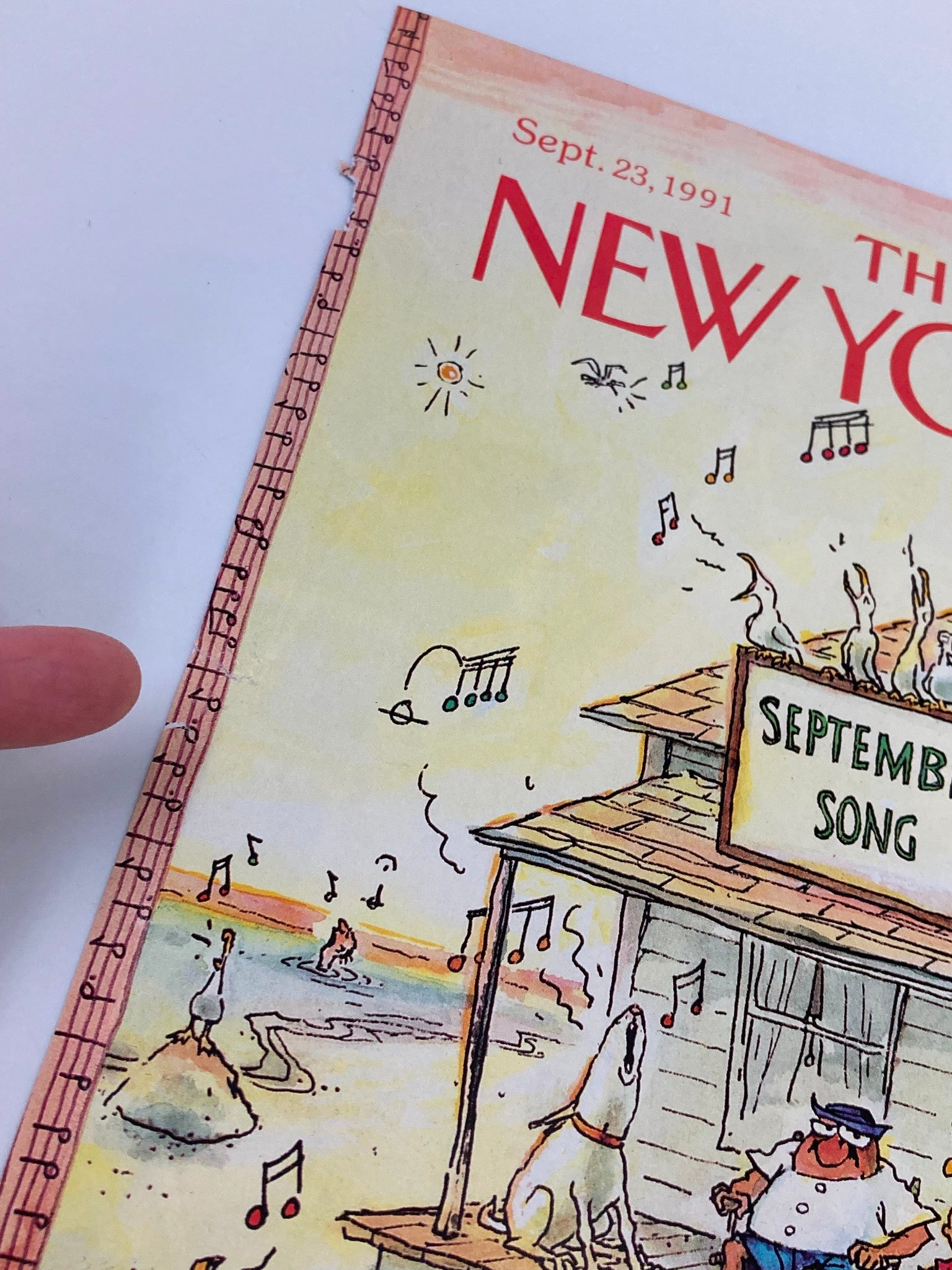 COVER ONLY The New Yorker September 23 1991 September Song by Charles Booth