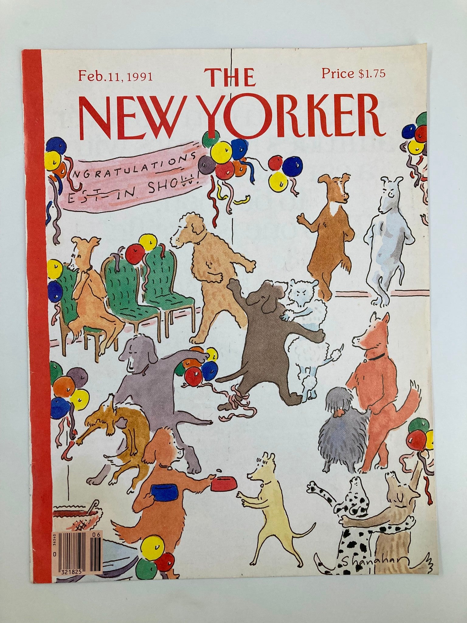 COVER ONLY The New Yorker February 11 1991 Congratulation Show by Danny Shanahan