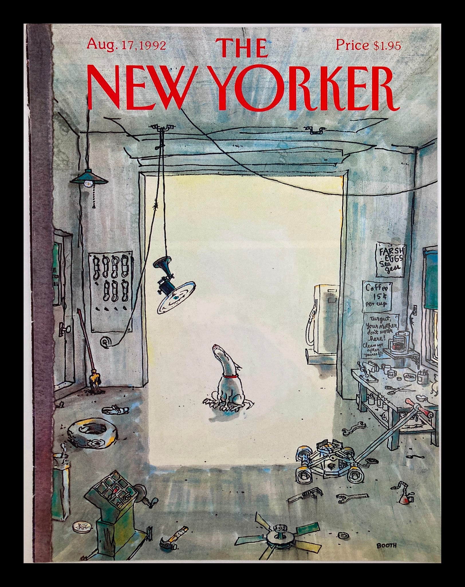 COVER ONLY The New Yorker August 17 1992 Disappeared by George Booth No Label