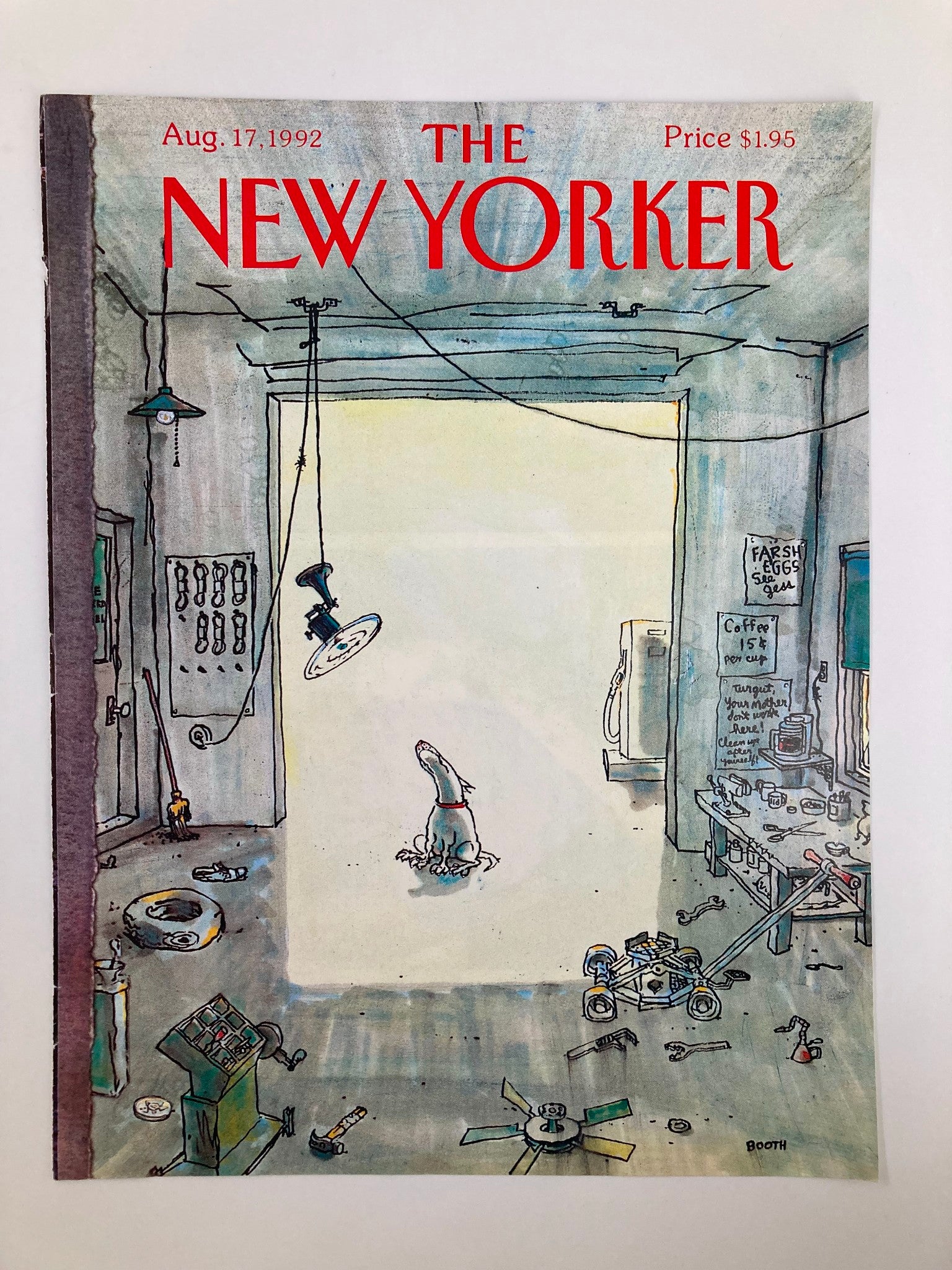 COVER ONLY The New Yorker August 17 1992 Disappeared by George Booth No Label