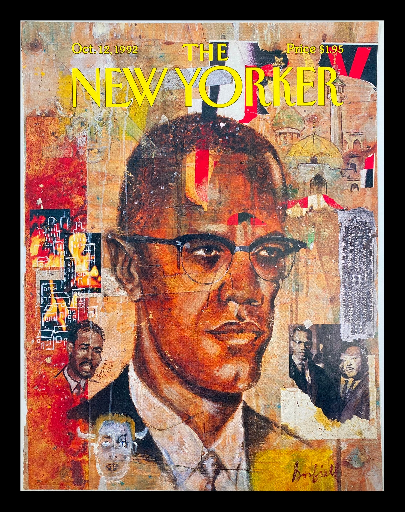 COVER ONLY The New Yorker October 12 1992 Minister Malcolm X by Josh Gosfield