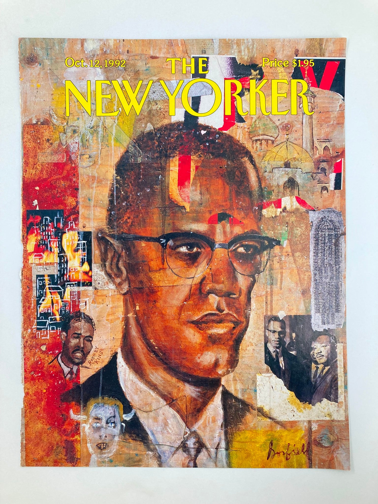 COVER ONLY The New Yorker October 12 1992 Minister Malcolm X by Josh Gosfield