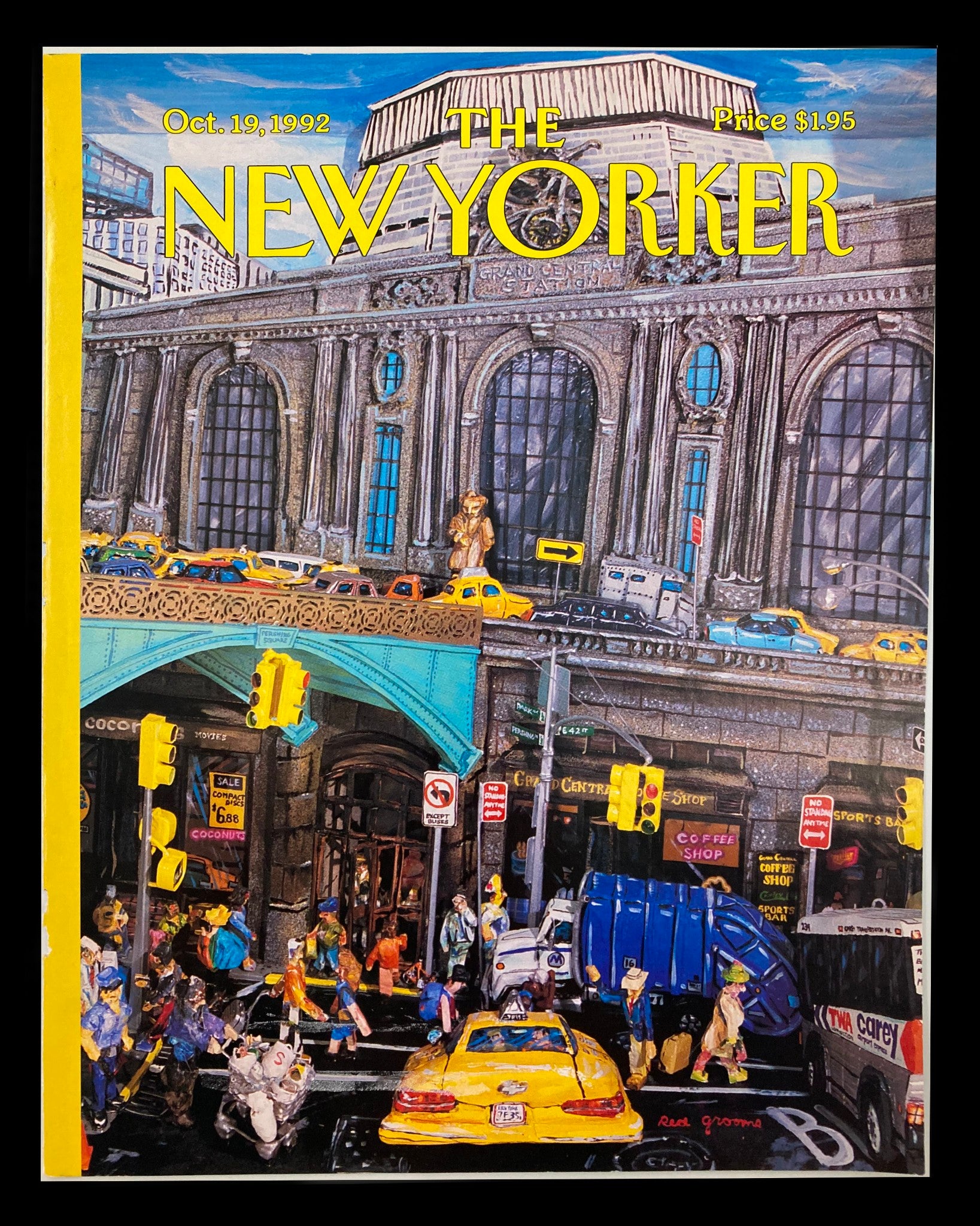 COVER ONLY The New Yorker October 19 1992 Grand Central Station by Red Grooms