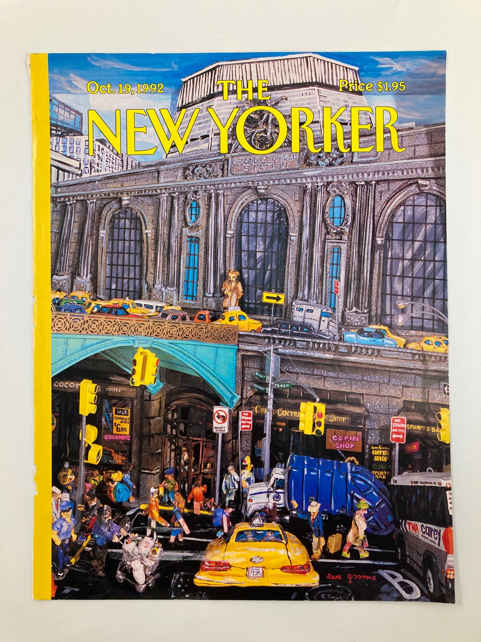 COVER ONLY The New Yorker October 19 1992 Grand Central Station by Red Grooms