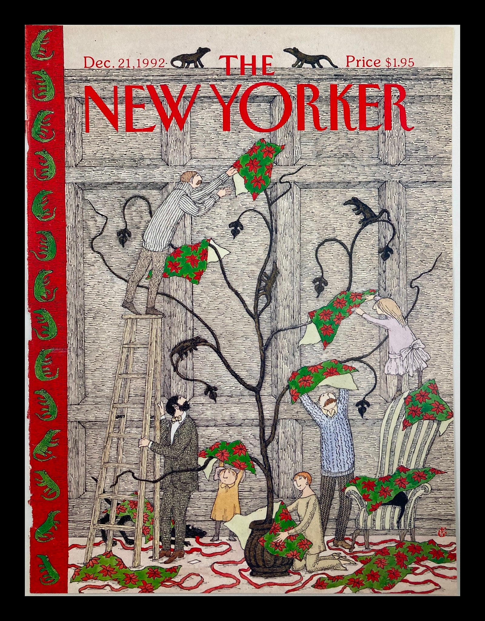 COVER ONLY The New Yorker December 21 1992 The Systems by Edward Gorey No Label