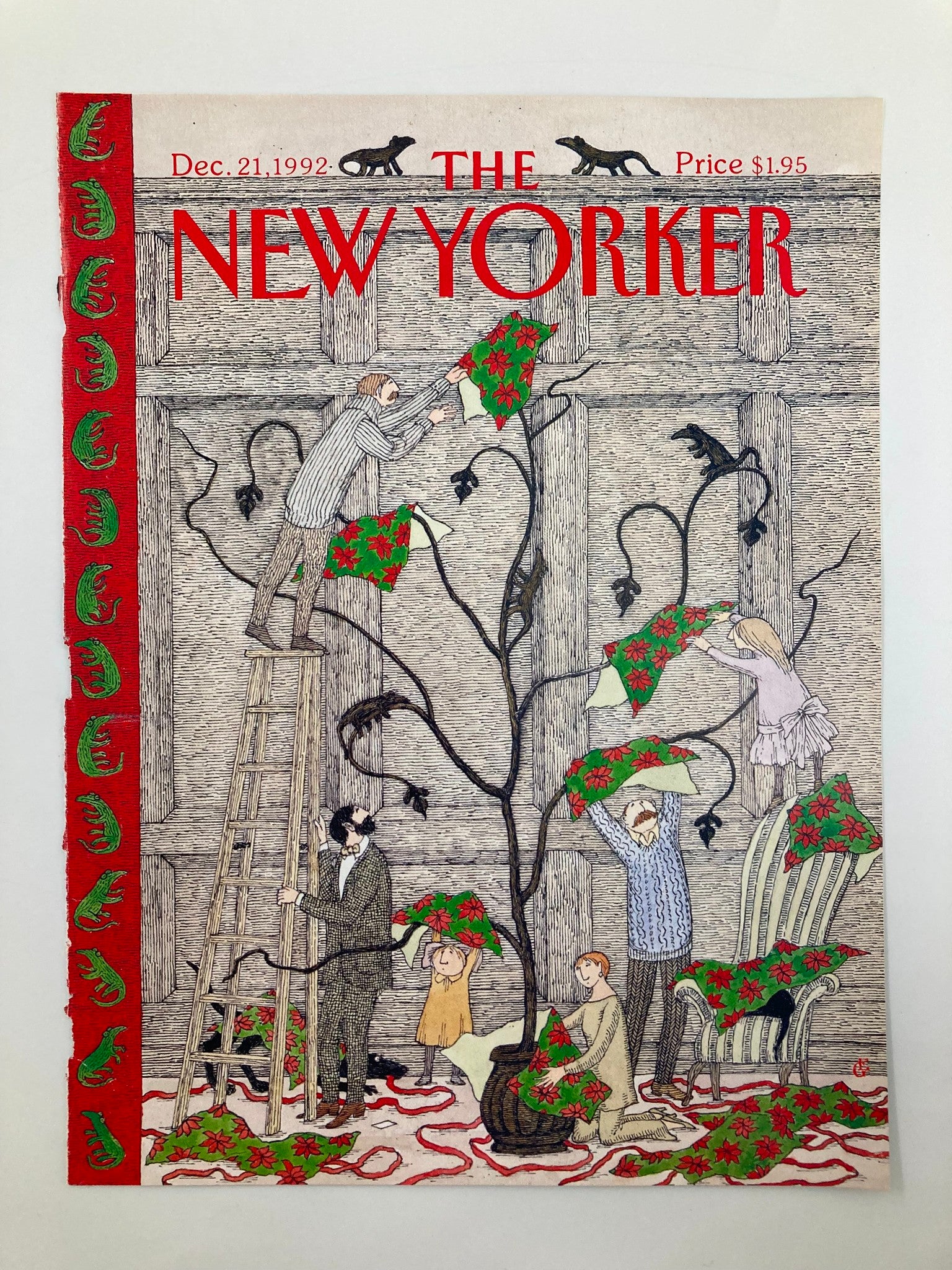 COVER ONLY The New Yorker December 21 1992 The Systems by Edward Gorey No Label