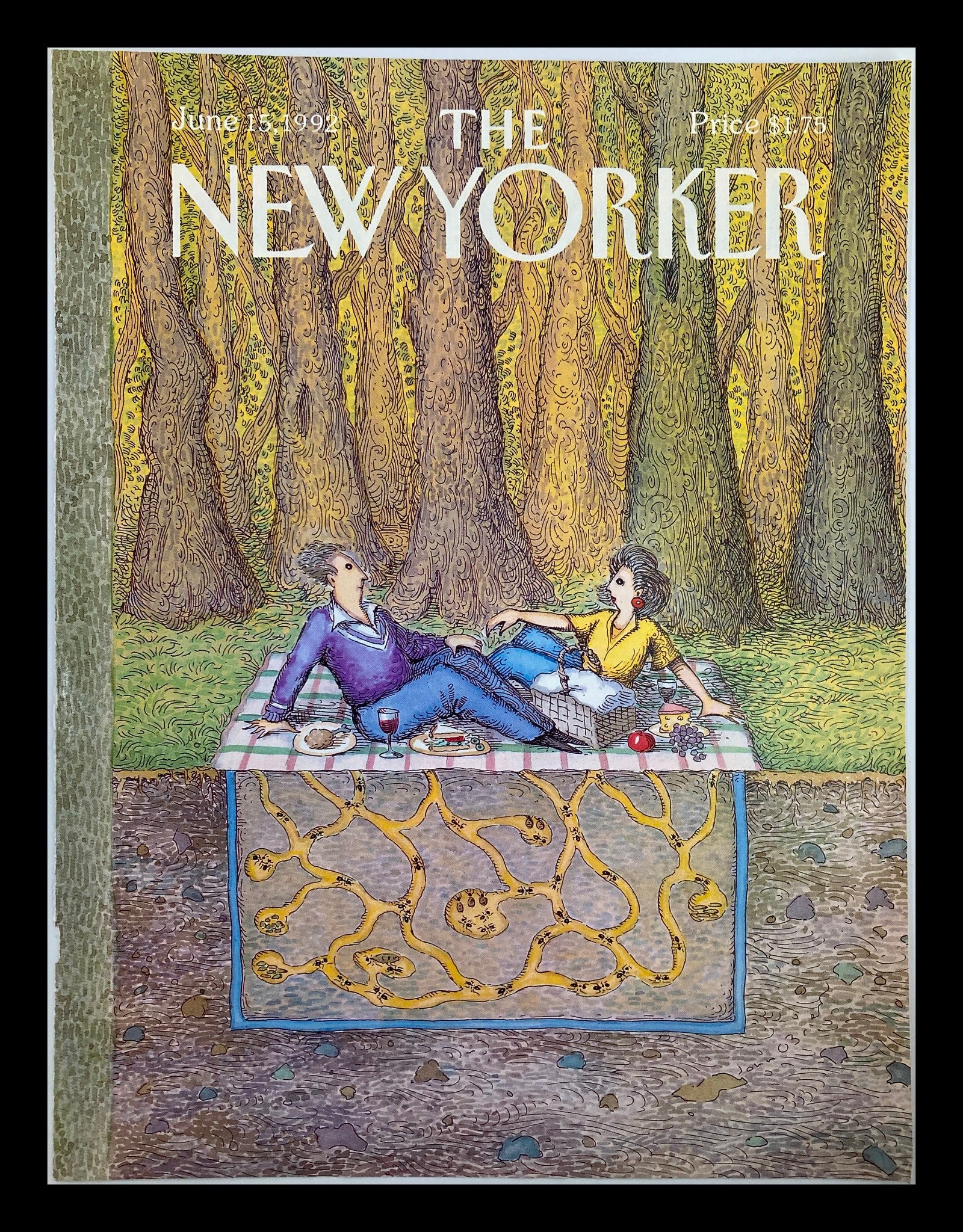 COVER ONLY The New Yorker June 15 1992 Ant Farm by John O'Brien No Label