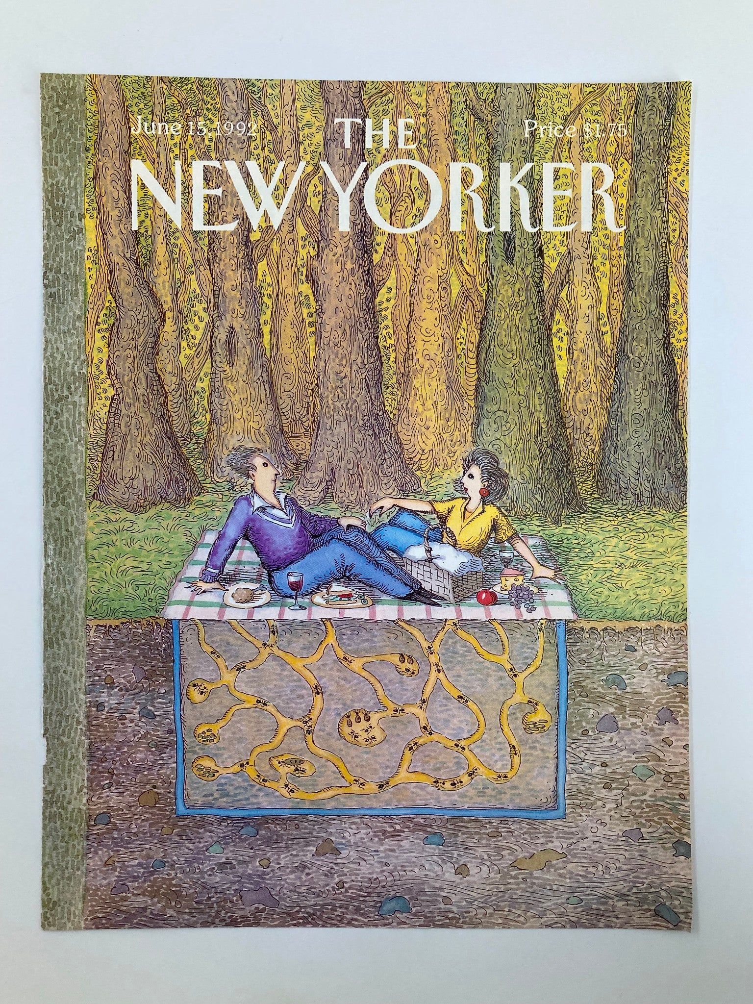 COVER ONLY The New Yorker June 15 1992 Ant Farm by John O'Brien No Label