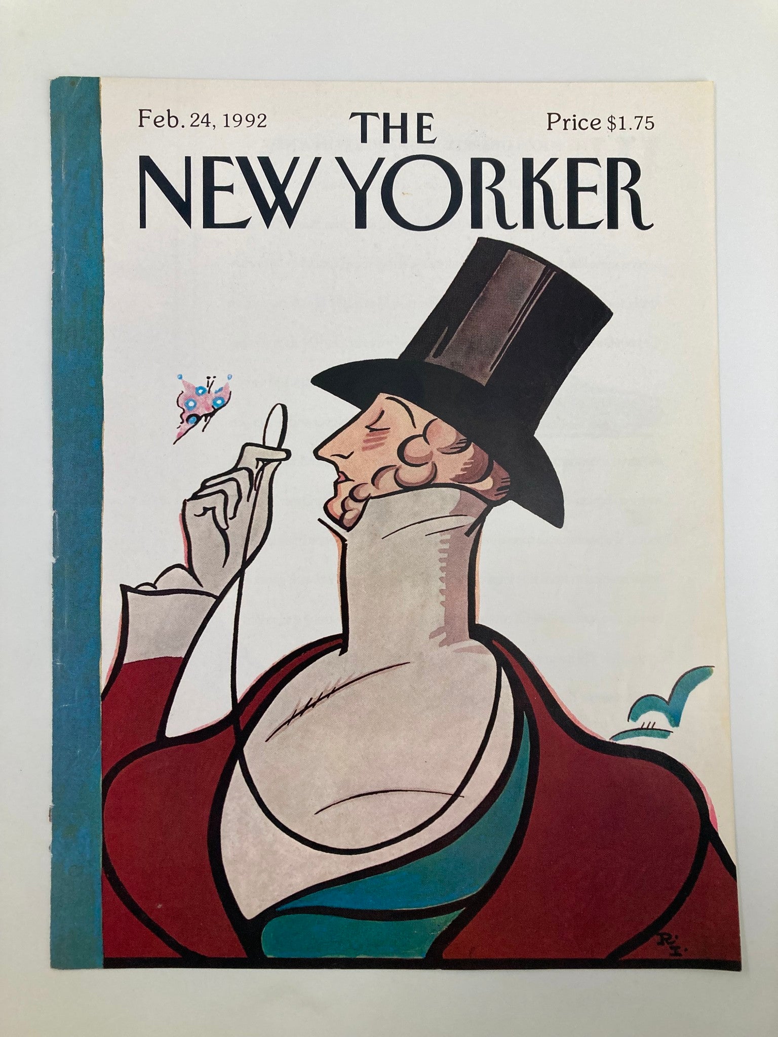 COVER ONLY The New Yorker February 24 1992 Eustace Tilley by Rea Irvin No Label