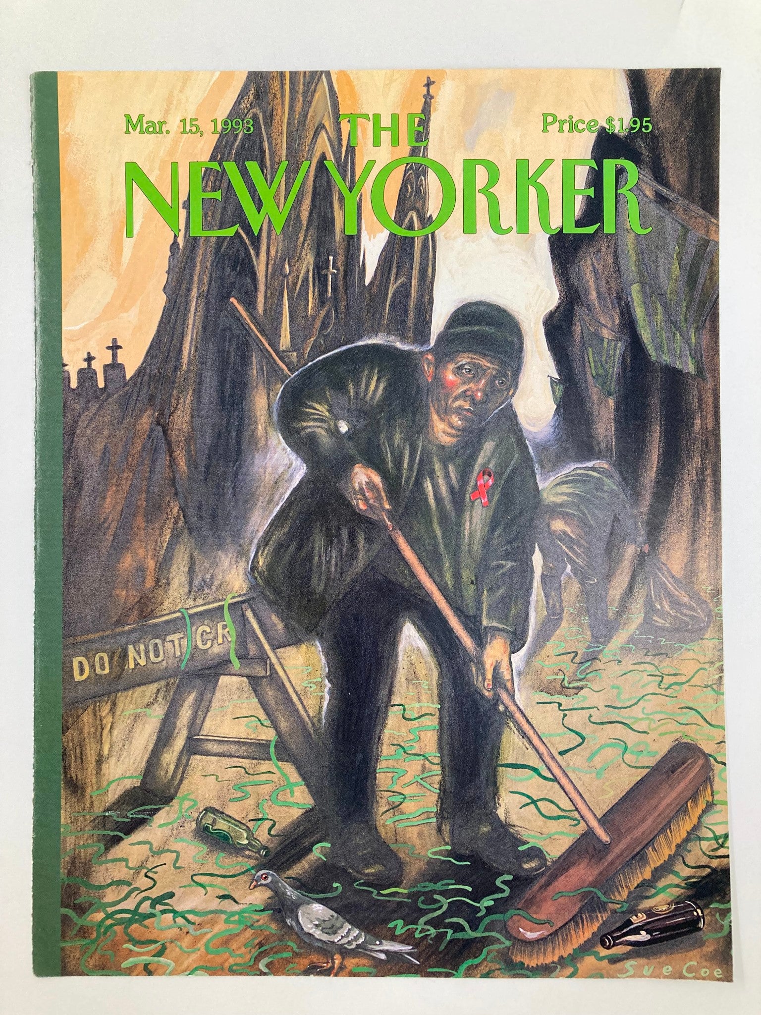 COVER ONLY The New Yorker March 15 1993 Do Not Cry by Sue Coe No Label