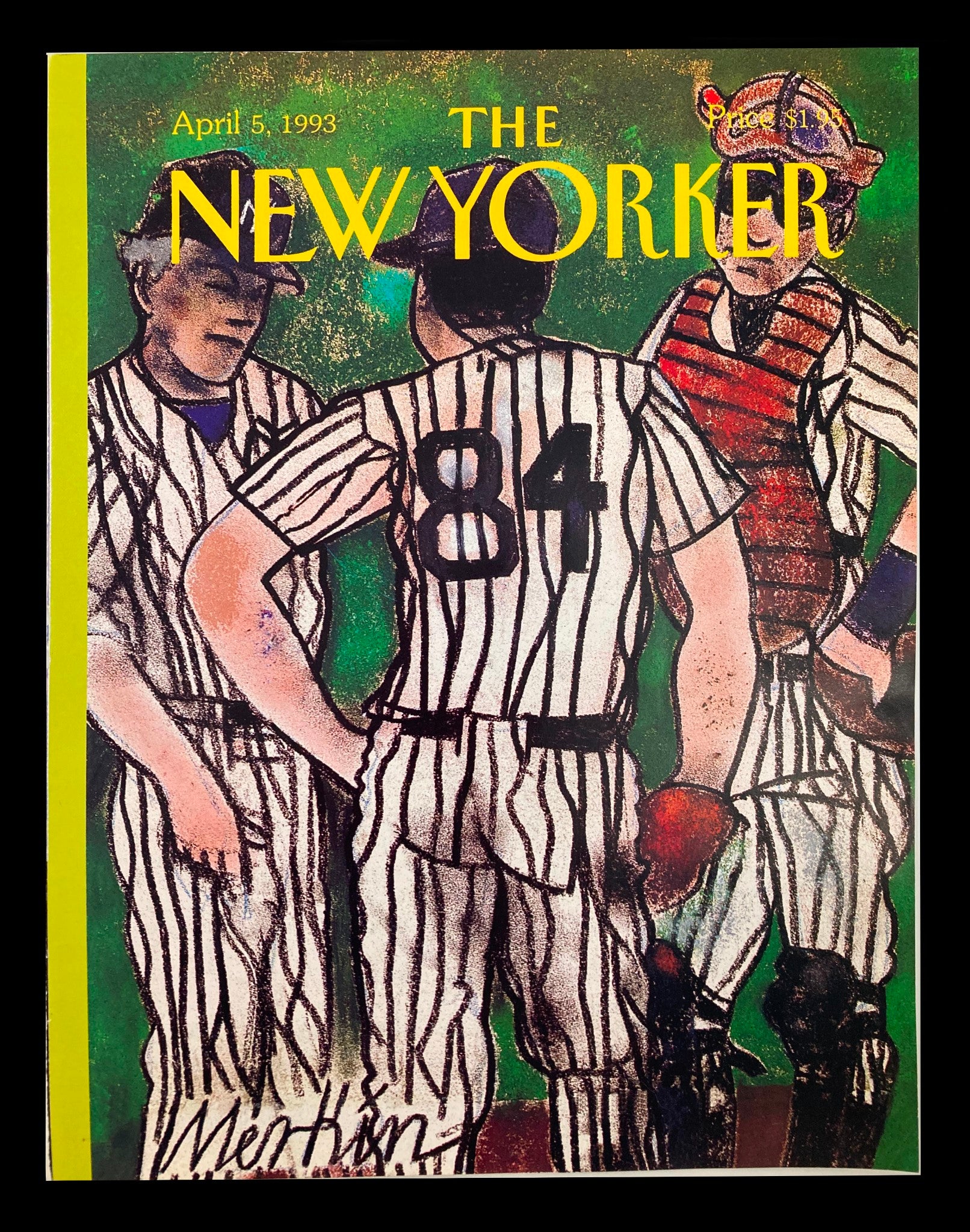 COVER ONLY The New Yorker April 5 1993 Changing Guards by Richard Merkin