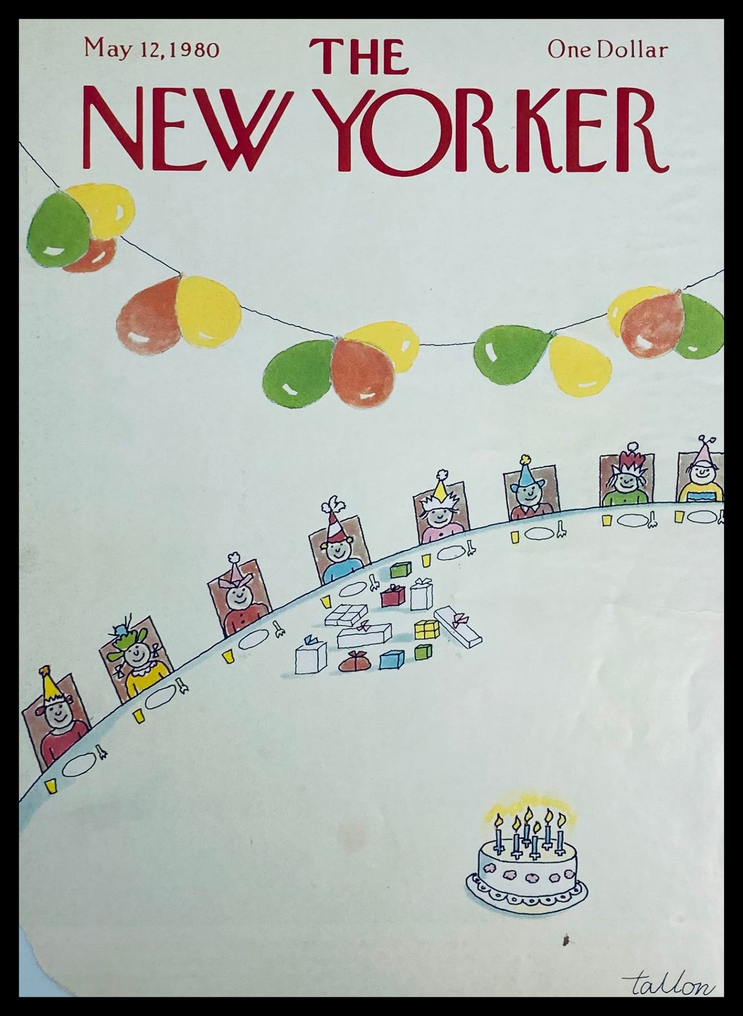 COVER ONLY The New Yorker May 12 1980 A Children's Party by Robert Tallon