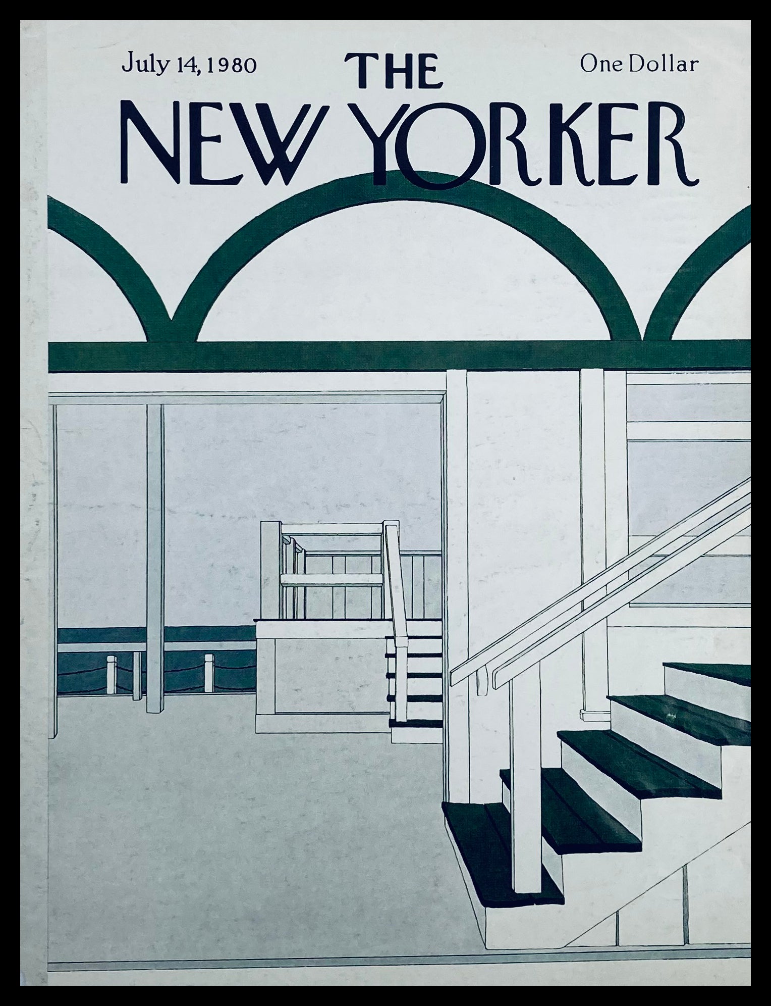 COVER ONLY The New Yorker July 14 1980 The Stairs by Gretchen Simpson No Label