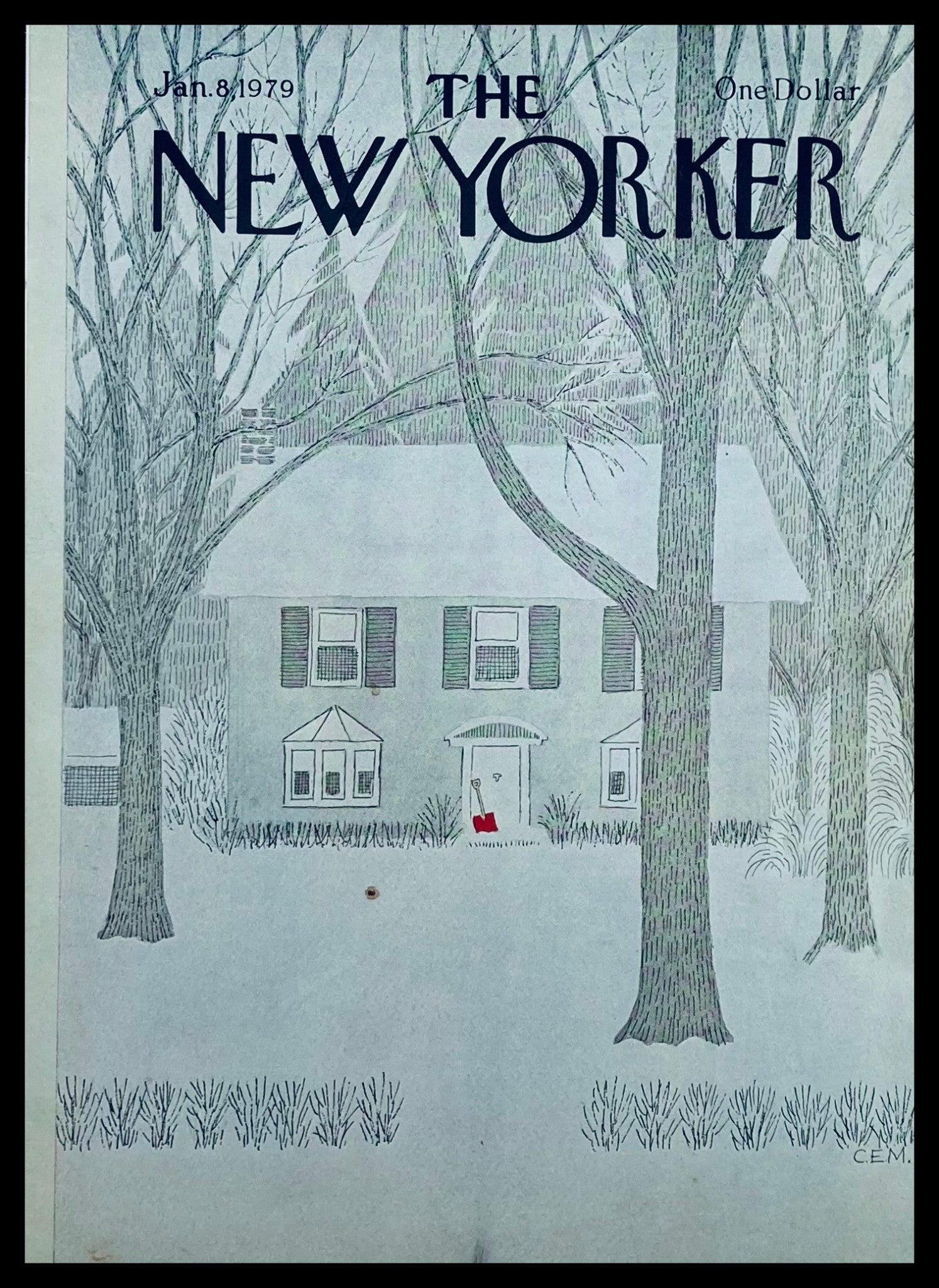 COVER ONLY The New Yorker January 8 1979 Snow House by Charles E Martin No Label