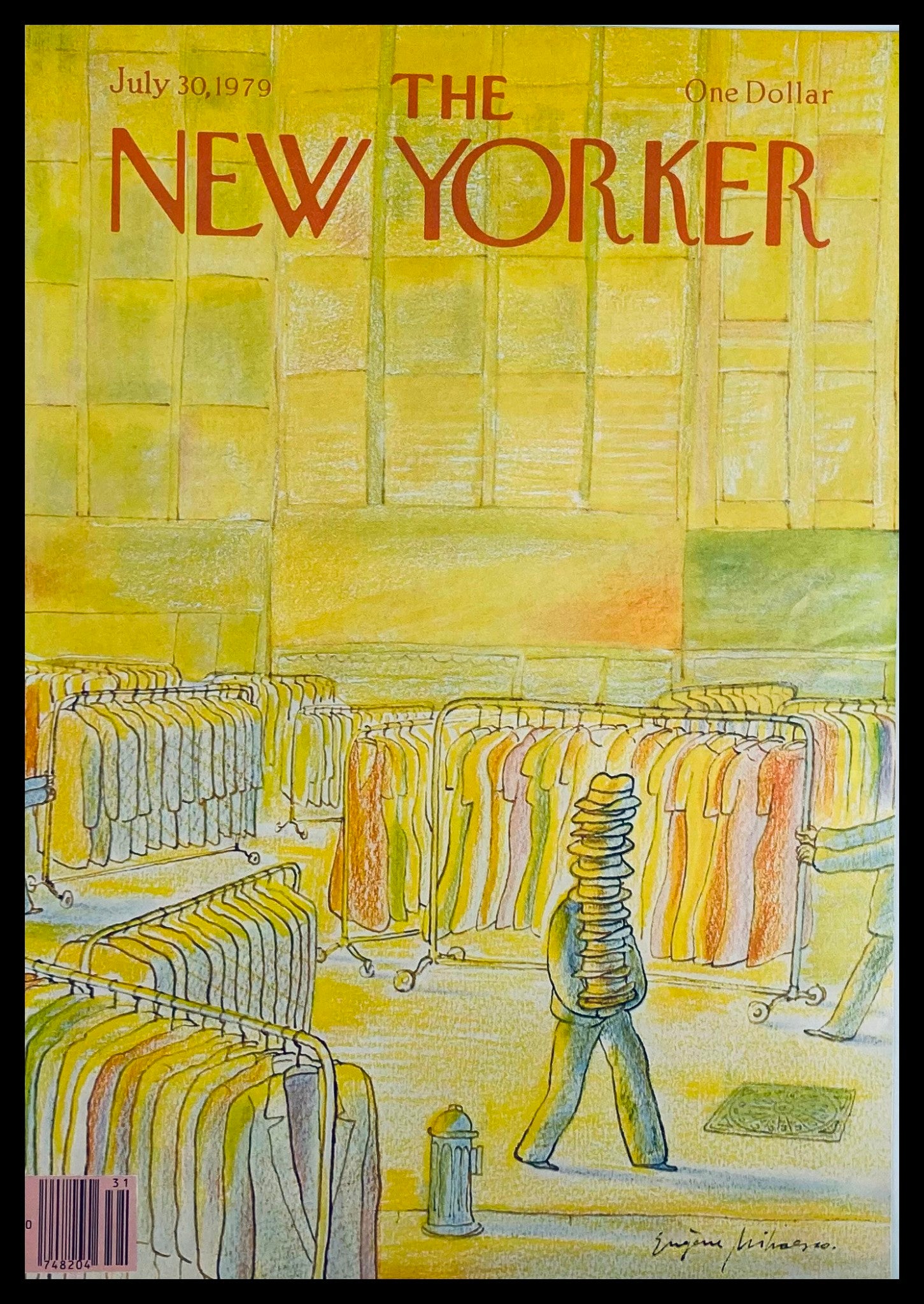 COVER ONLY The New Yorker July 30 1979 Handfull of Hats by Eugene Mihaesco