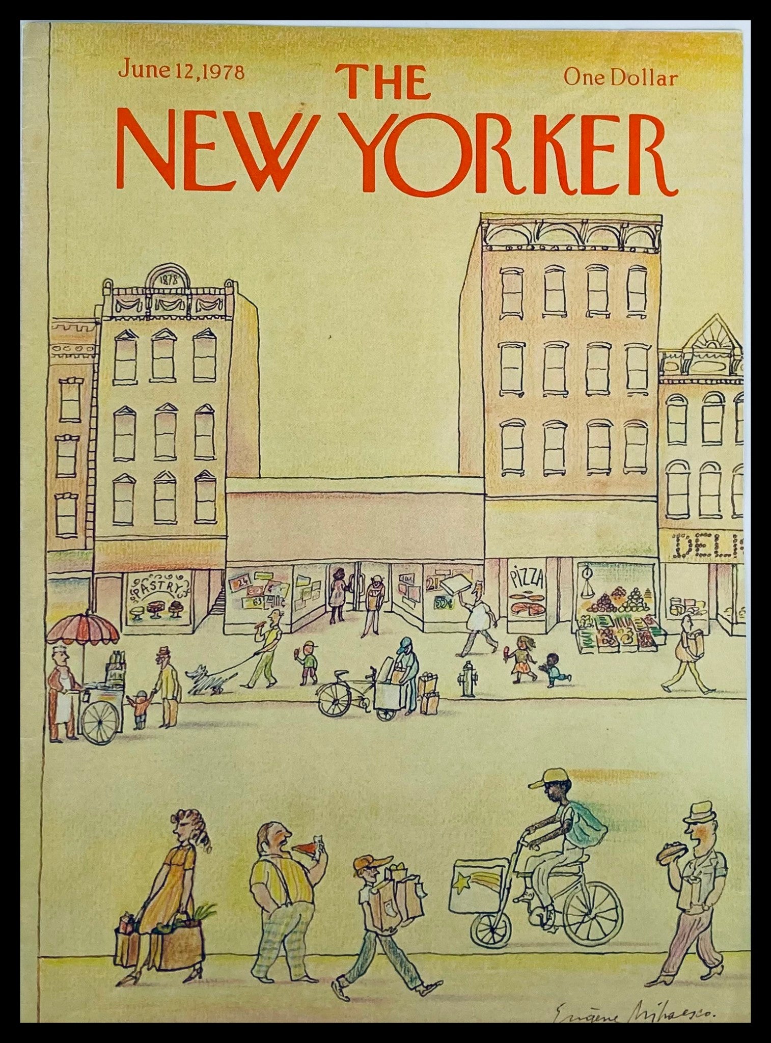 COVER ONLY The New Yorker June 12 1978 Busy Town by Eugene Mihaesco No Label