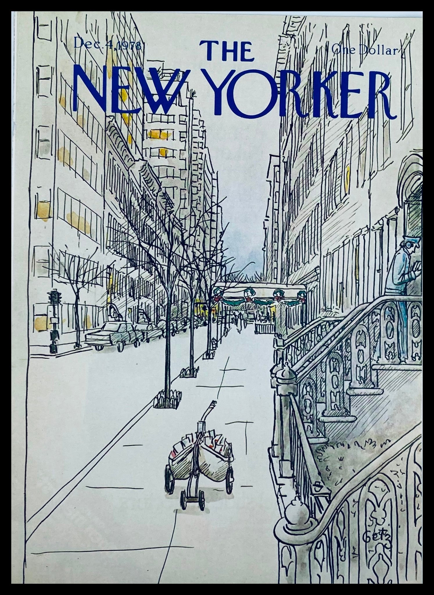 COVER ONLY The New Yorker December 4 1978 The Mailman by Arthur Getz No Label