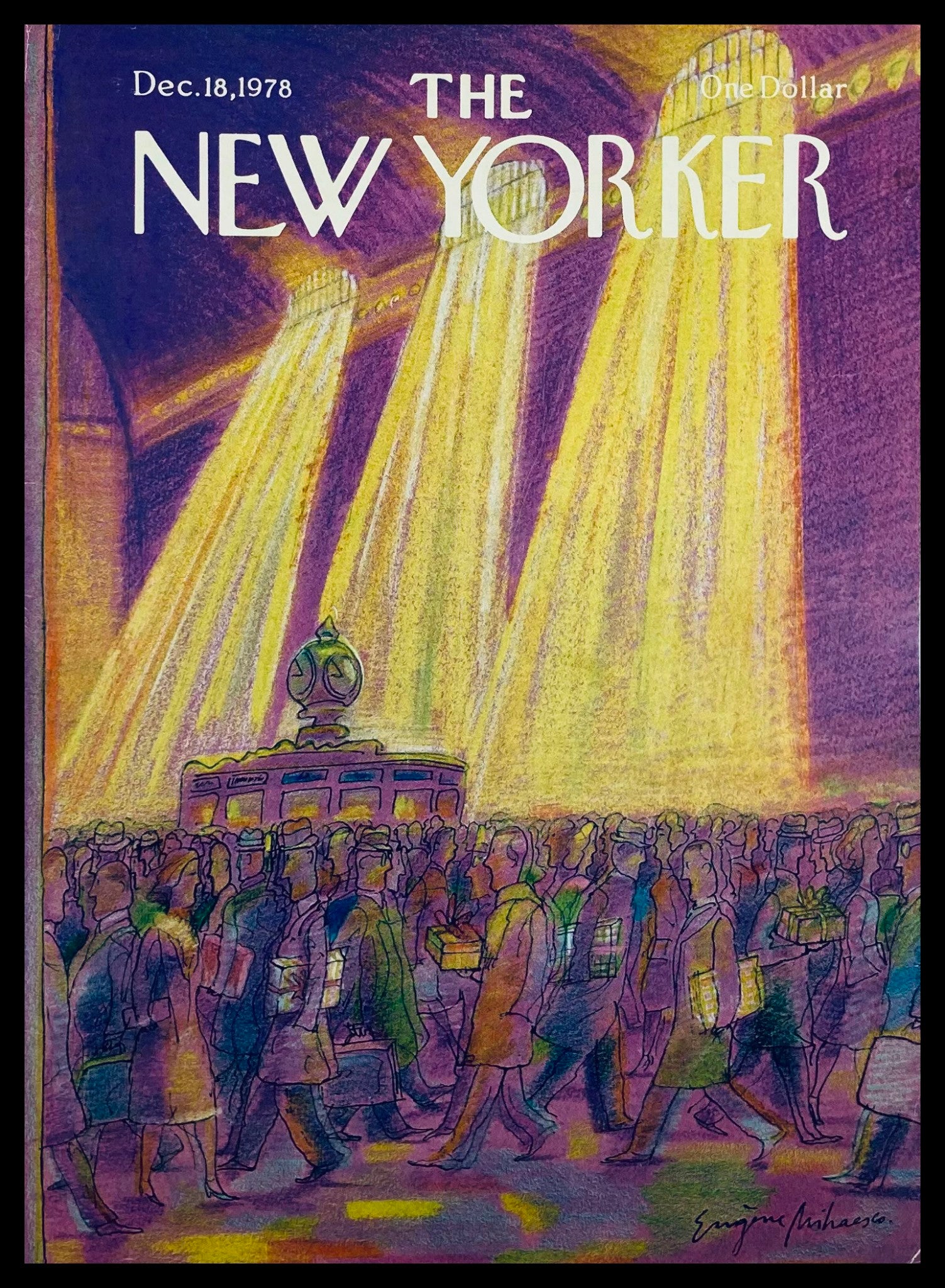 COVER ONLY The New Yorker December 18 1978 Central Station by Eugene Mihaesco